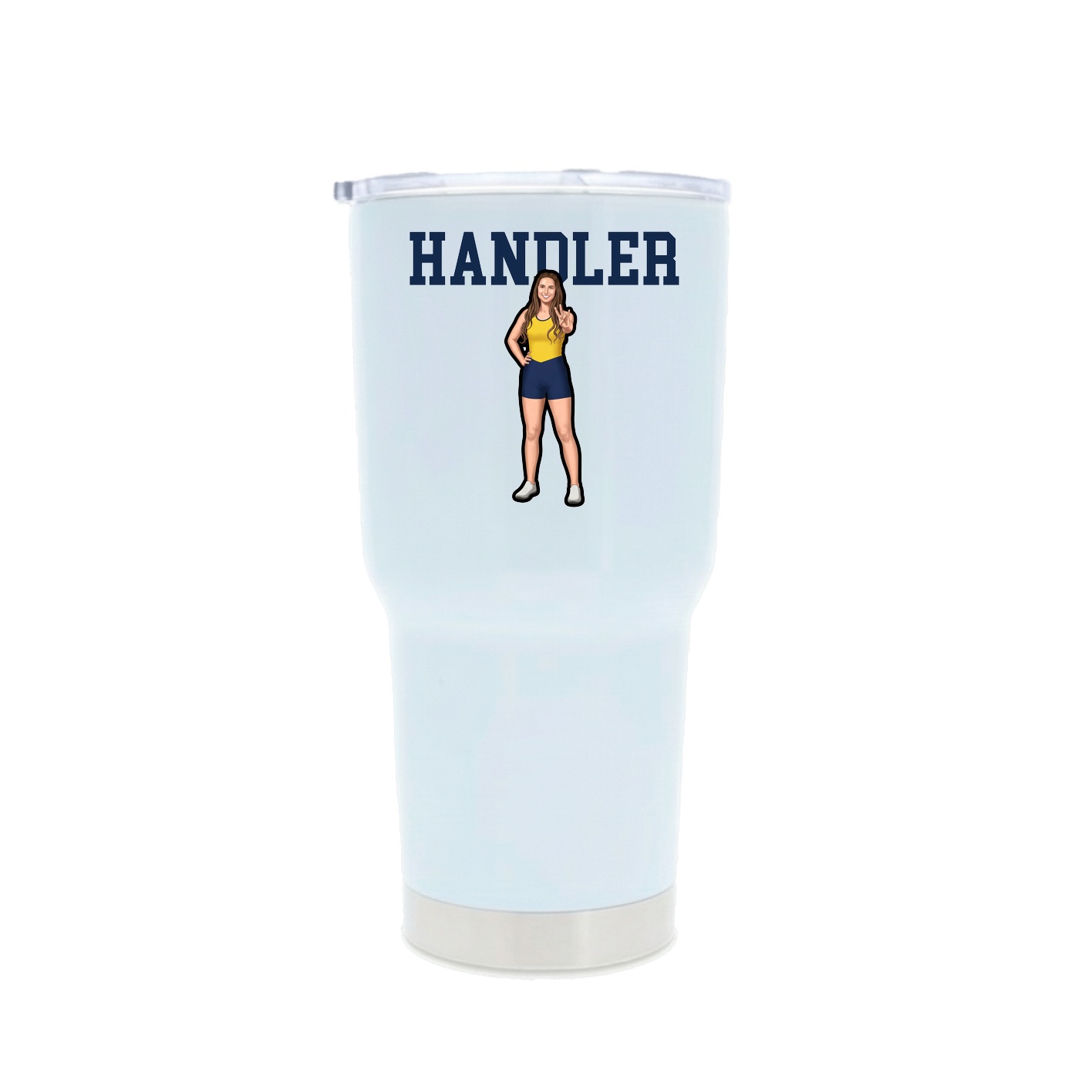 30oz Stainless Steel Tumbler — Shirsey in White