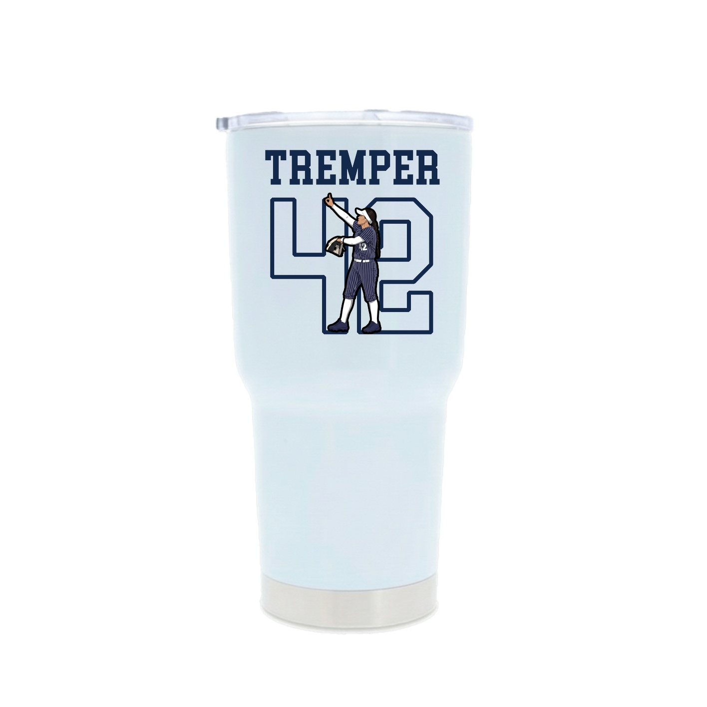 30oz Stainless Steel Tumbler — Shirsey in White