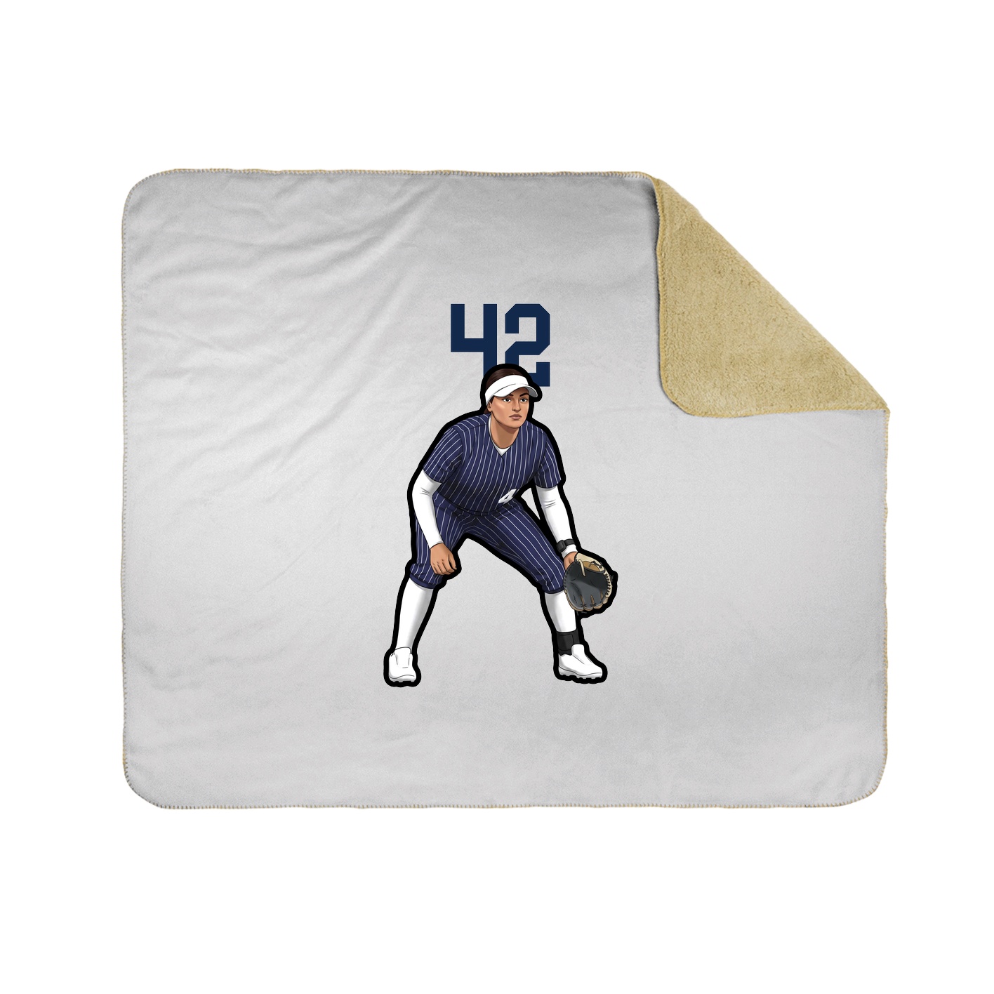 Throw Blanket — Number Top in White