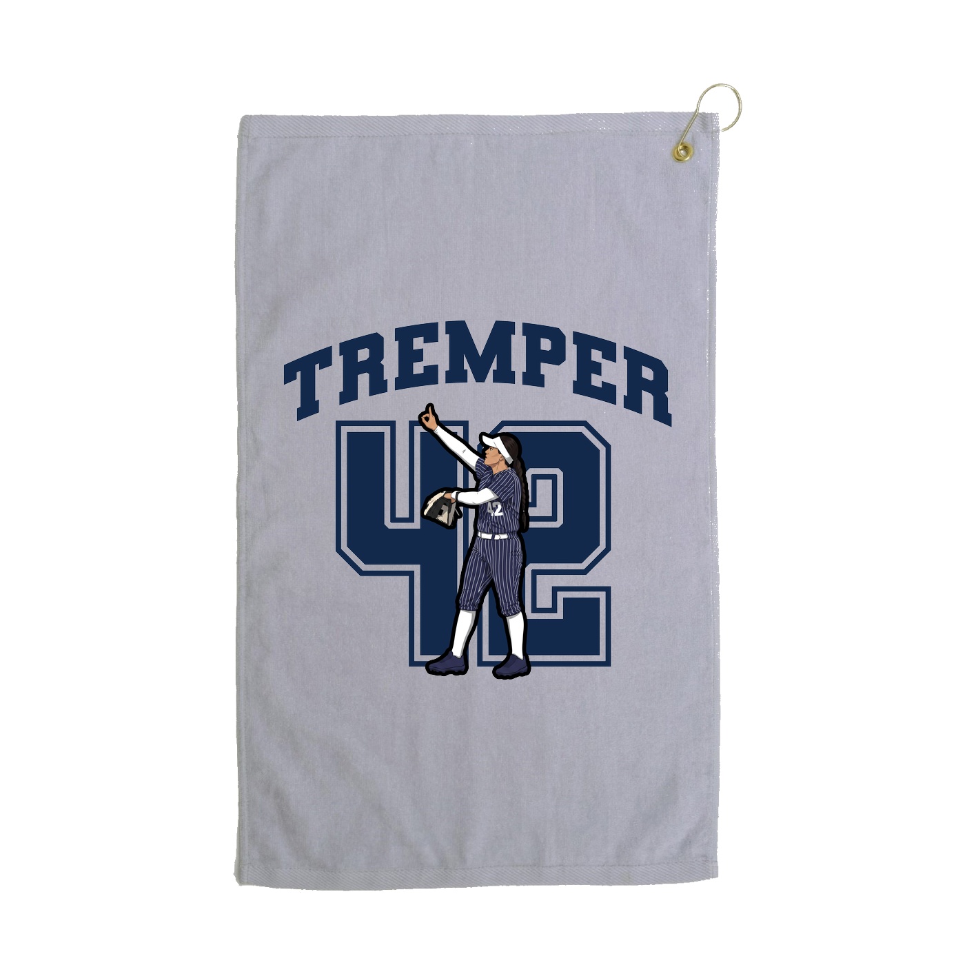 Golf Towel — Number in Grey
