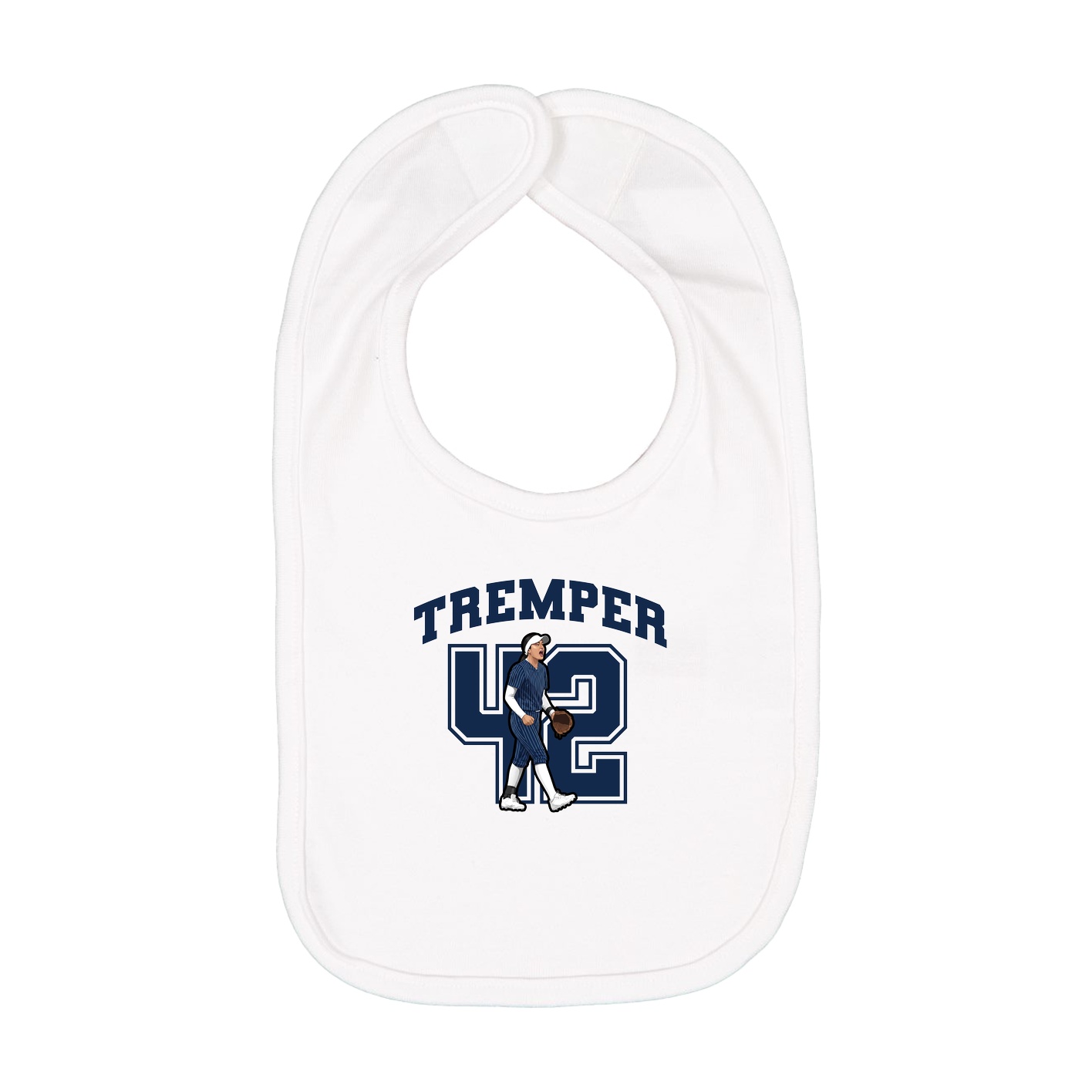 Infant Bib — Number in White