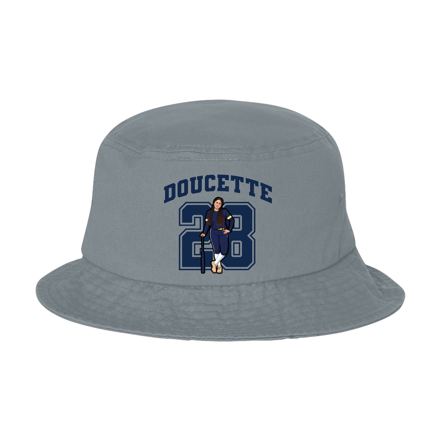 Bucket Cap — Number in Grey