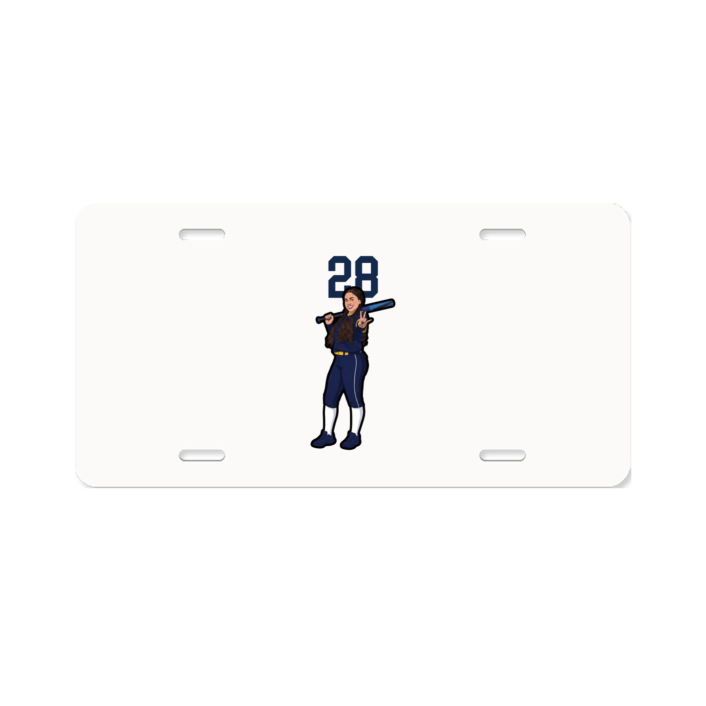 License Plate — Number Top in Classic