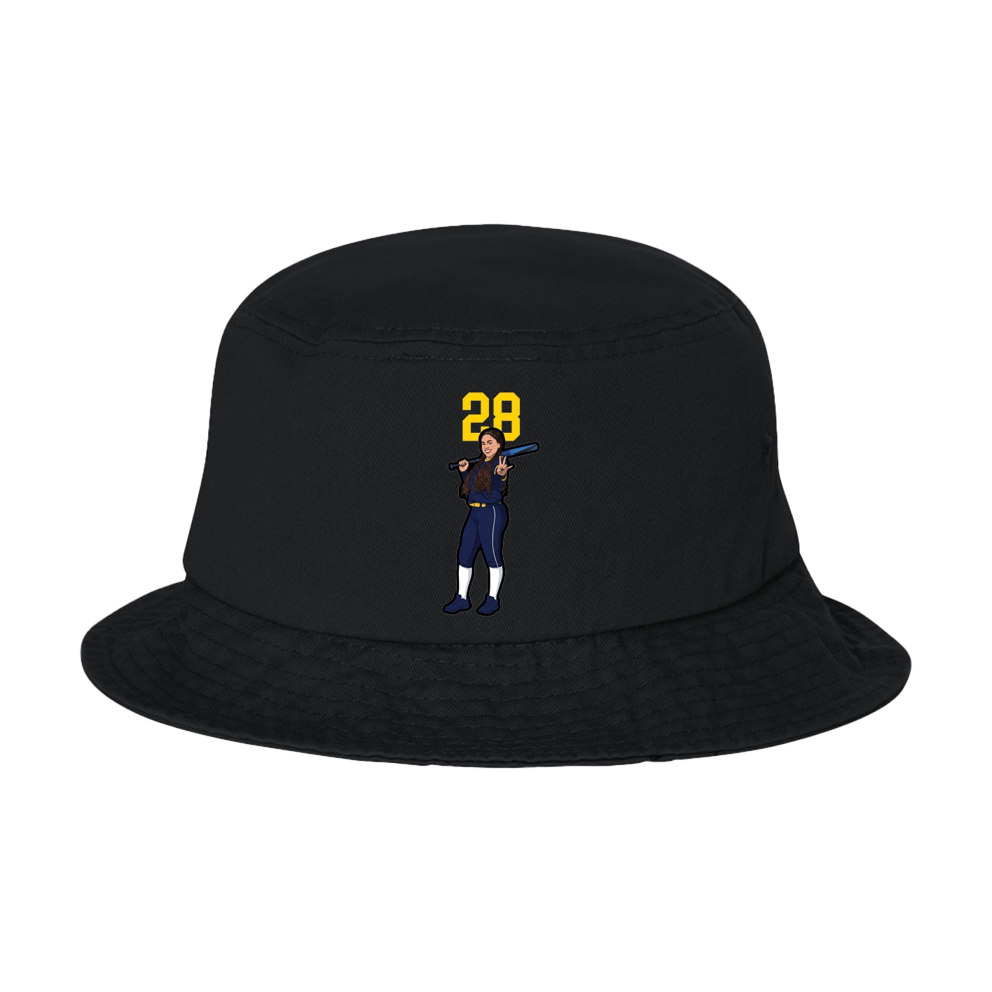 Bucket Cap — Number Top in Black