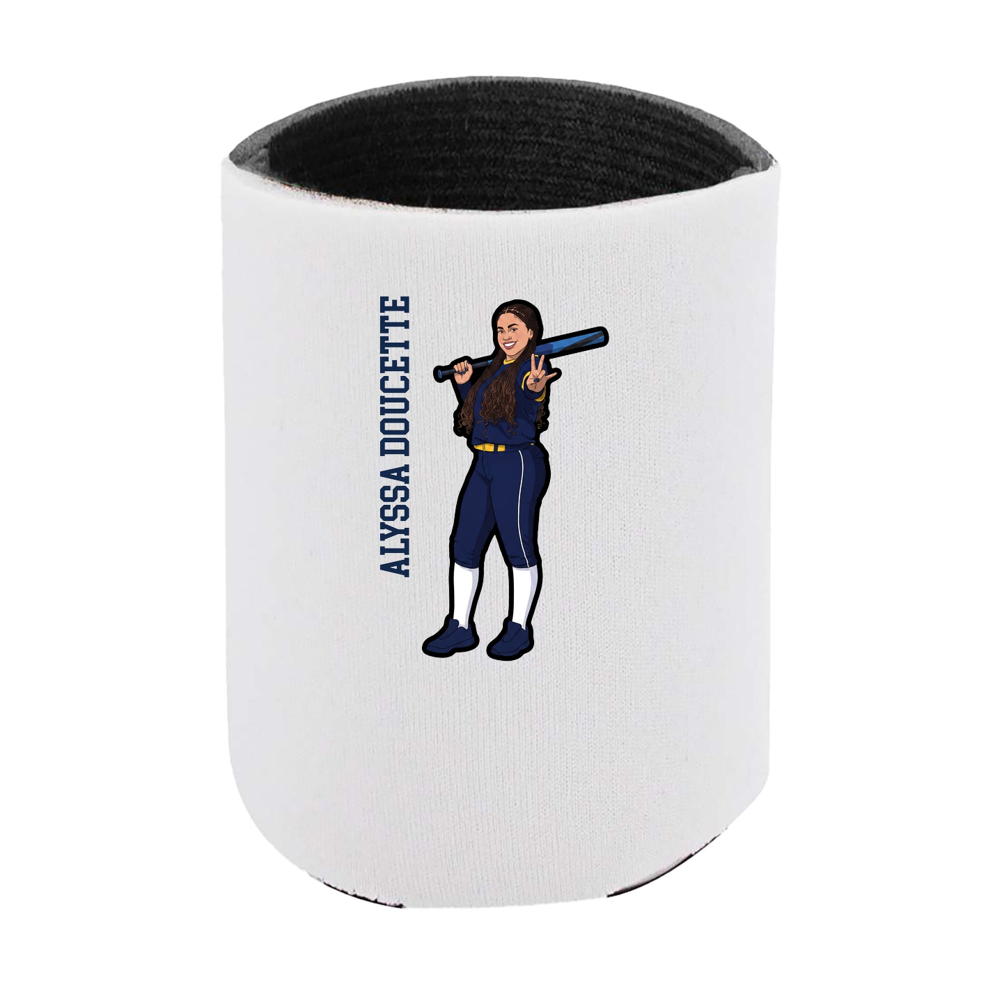 Can Holder — Name Vertical in White