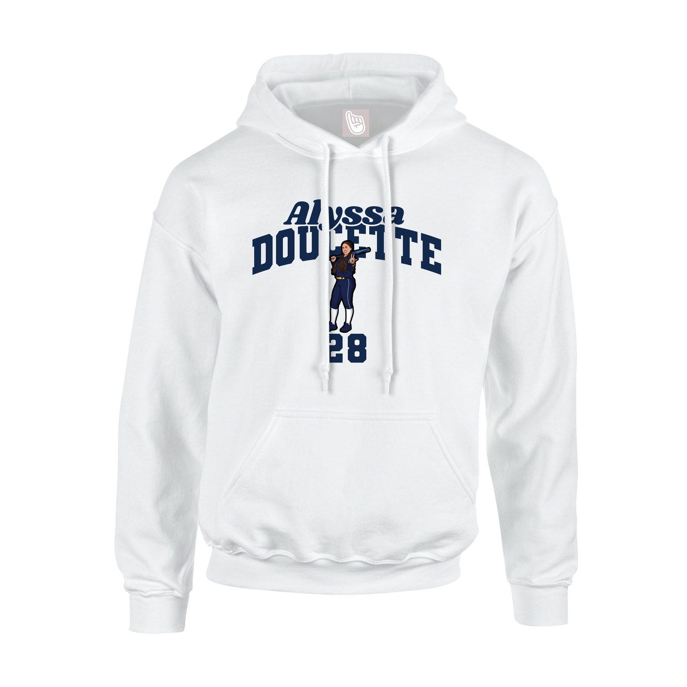 Hoodie — Signature Arch in White