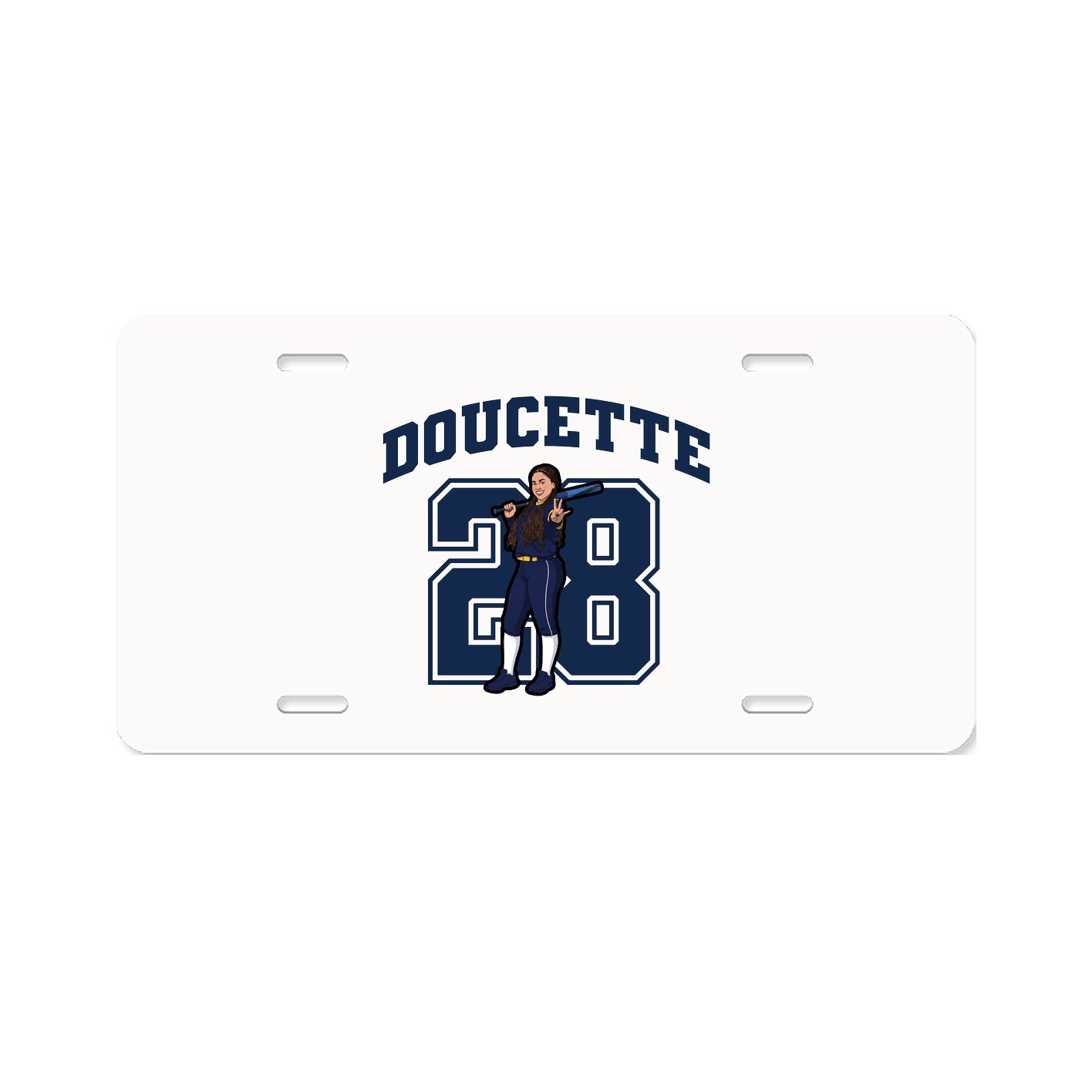 License Plate — Number in Classic
