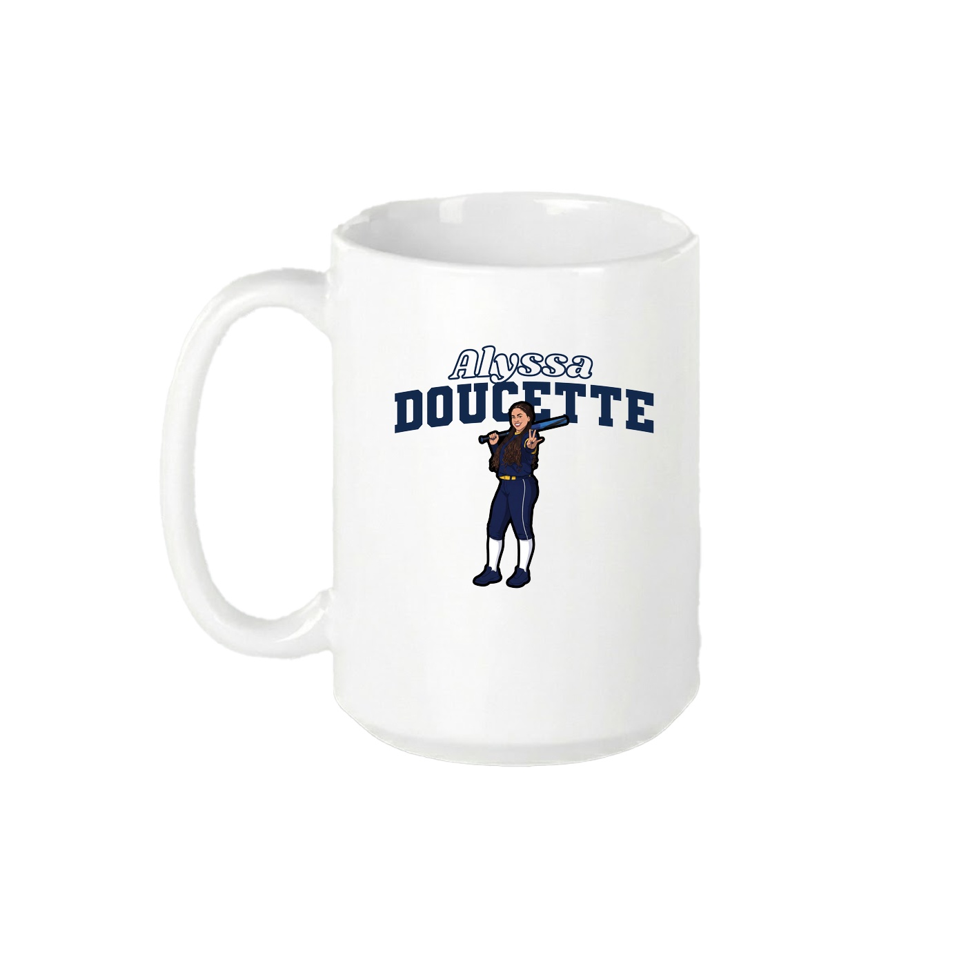 15oz Coffee Mug — Name Arch in White
