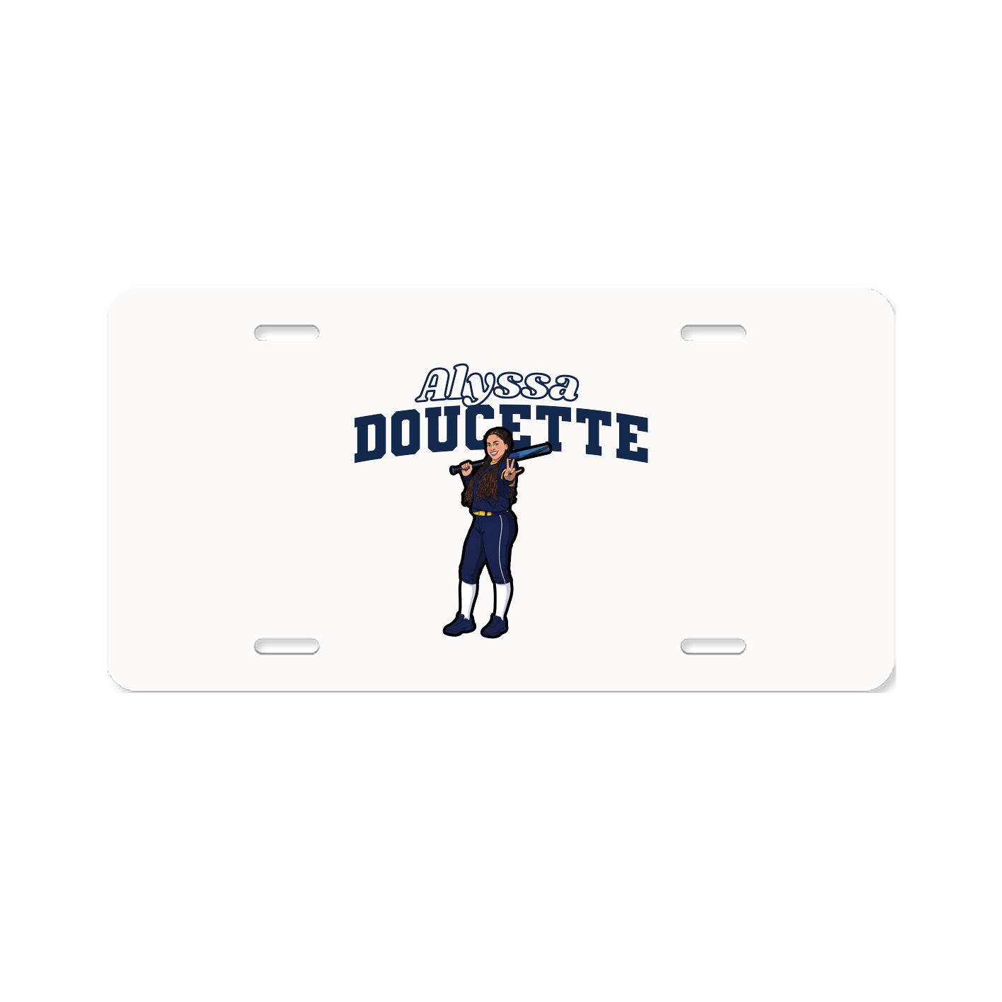 License Plate — Name Arch in Classic
