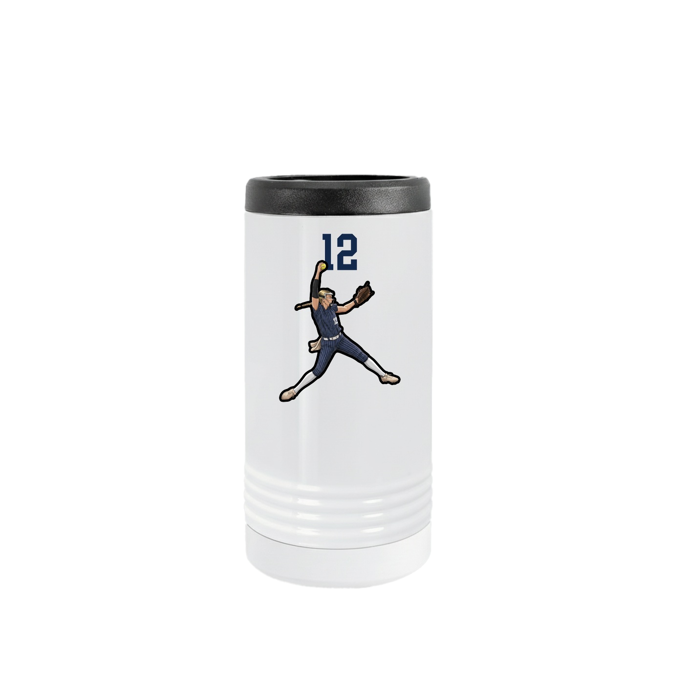 Slim Beverage Holder — Number Top in White