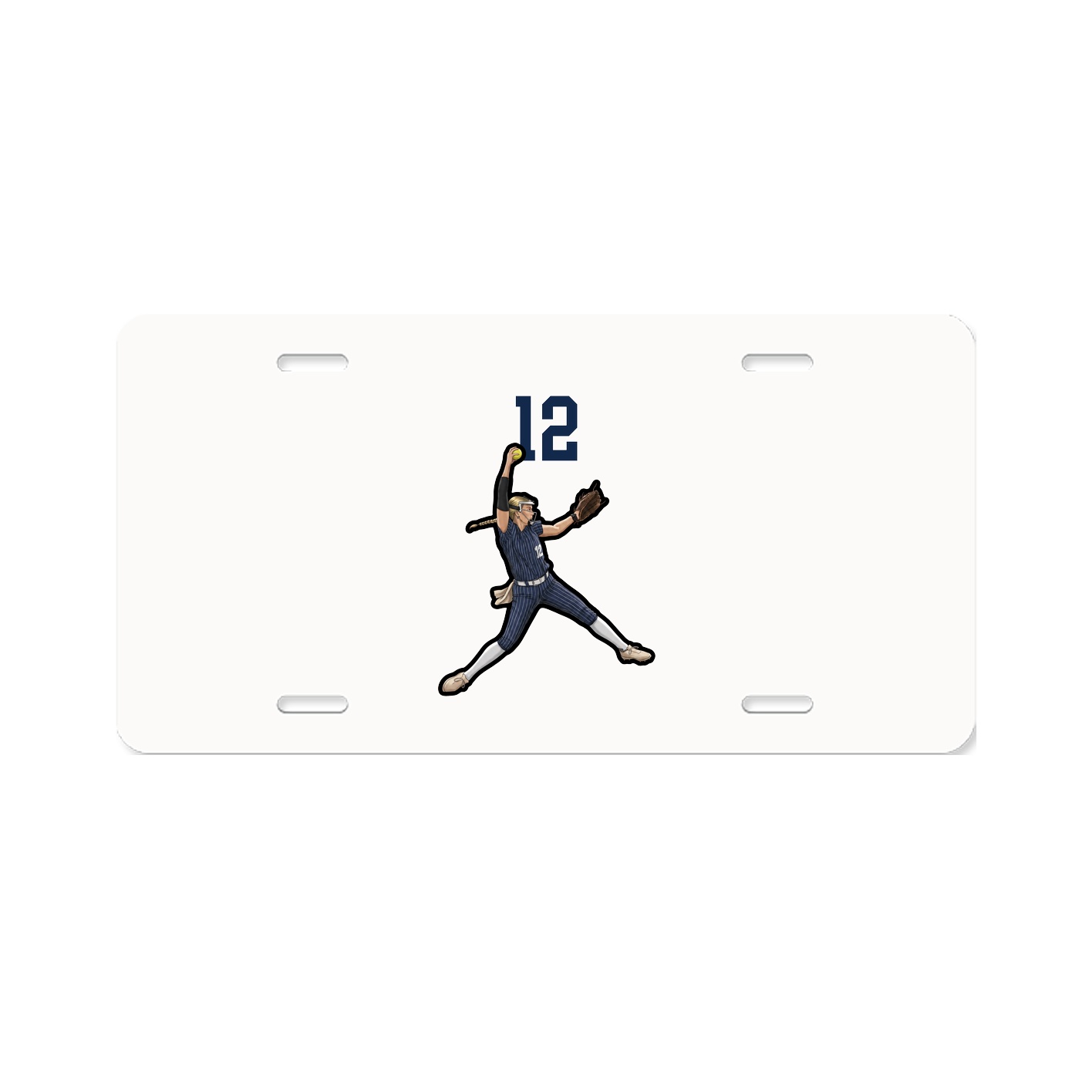 License Plate — Number Top in Classic