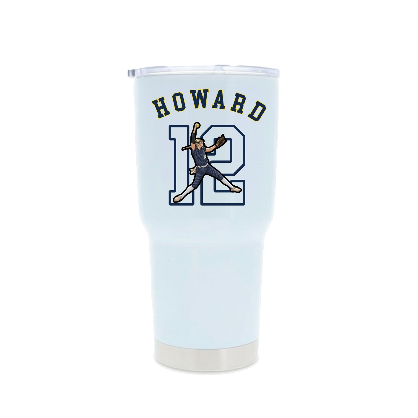 30oz Stainless Steel Tumbler — Shirsey Arch in White