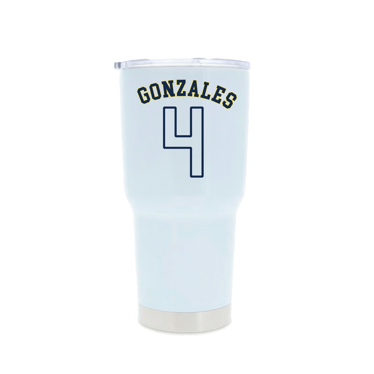 30oz Stainless Steel Tumbler — Shirsey Arch in White