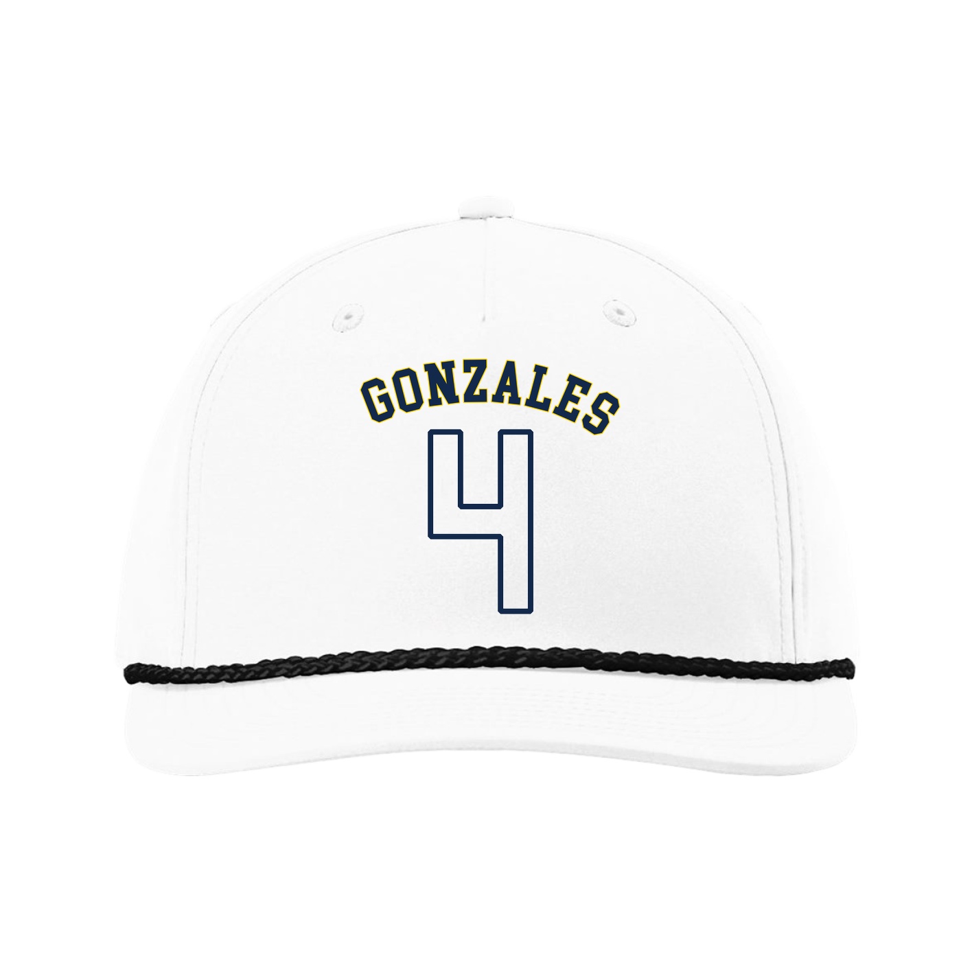 Five-Panel Classic Rope Cap — Shirsey Arch in White