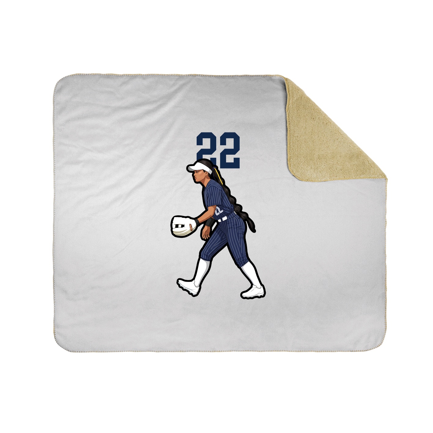 Throw Blanket — Number Top in White