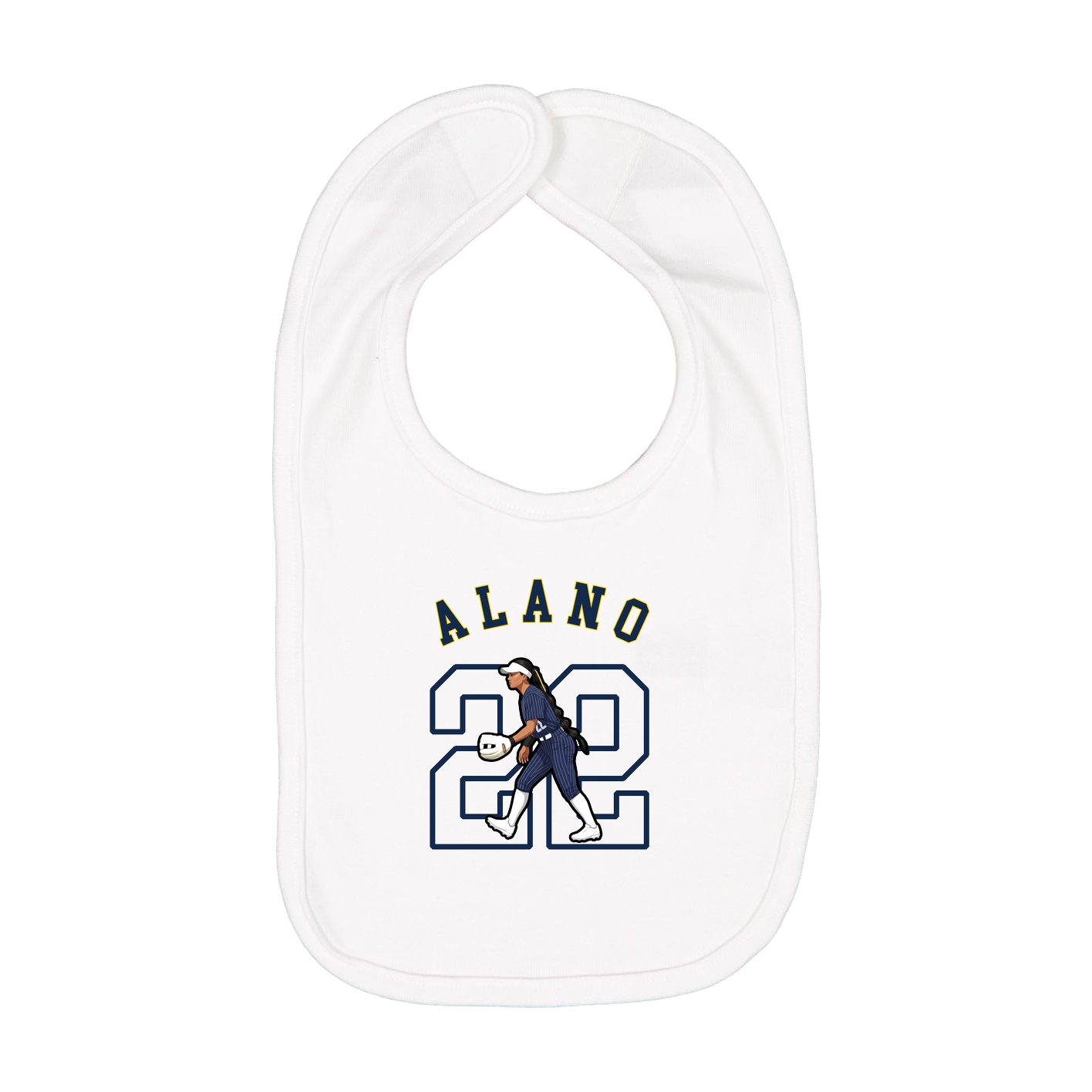 Infant Bib — Shirsey Arch in White