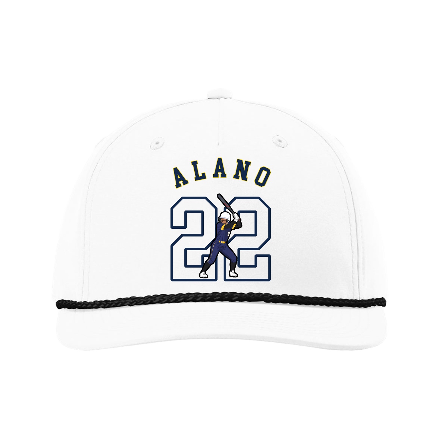 Five-Panel Classic Rope Cap — Shirsey Arch in White