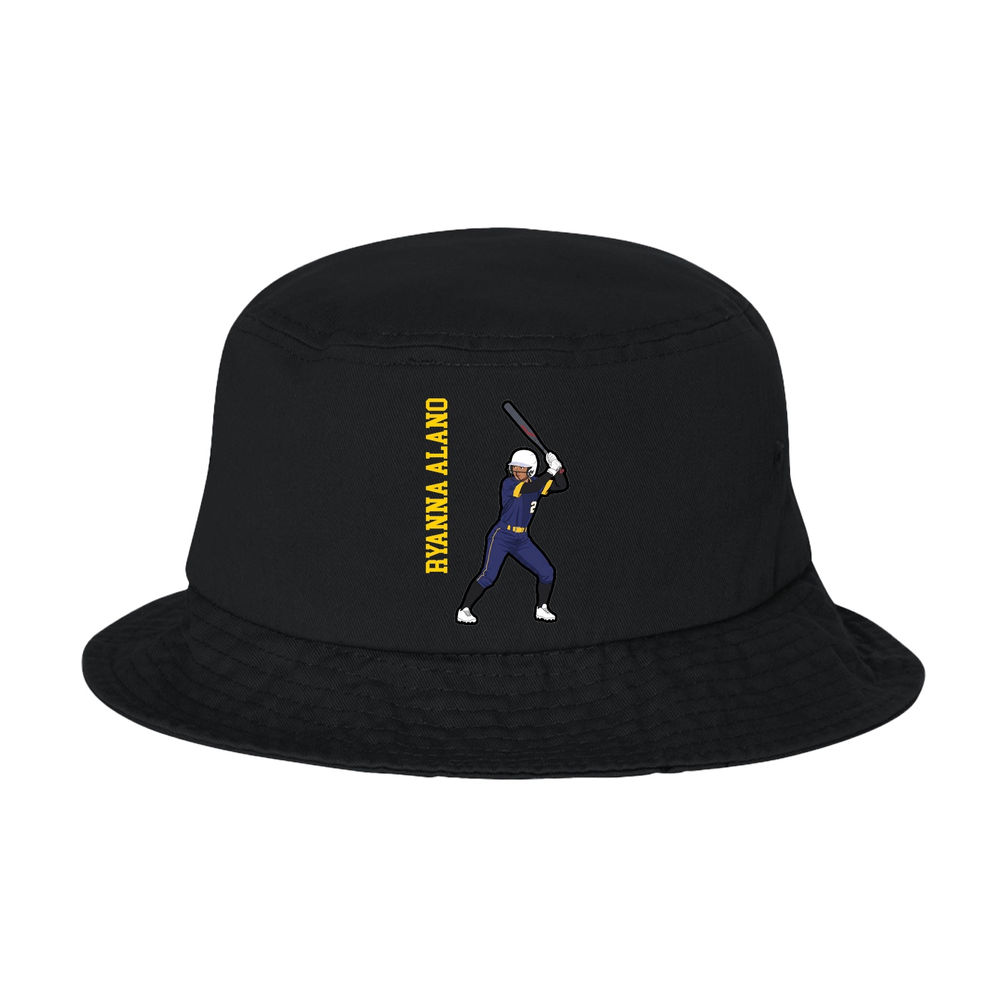 Bucket Cap — Name Vertical in Black