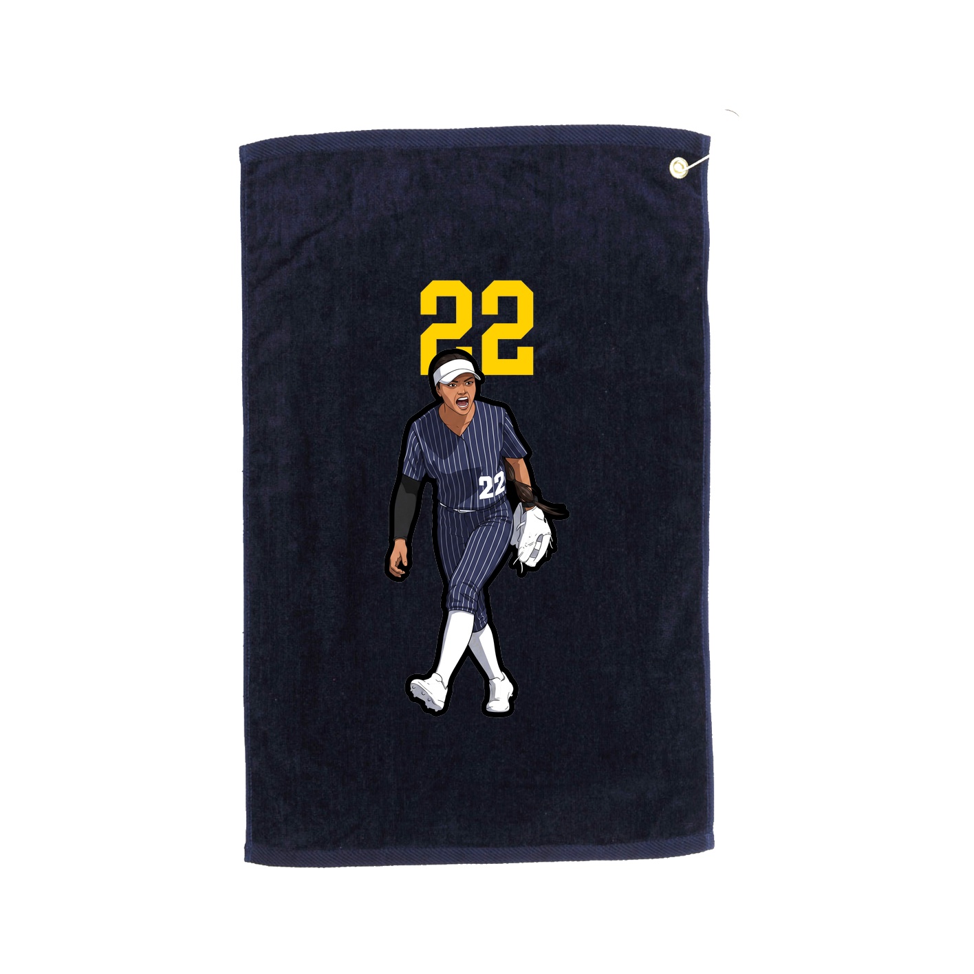 Golf Towel — Number Top in Navy