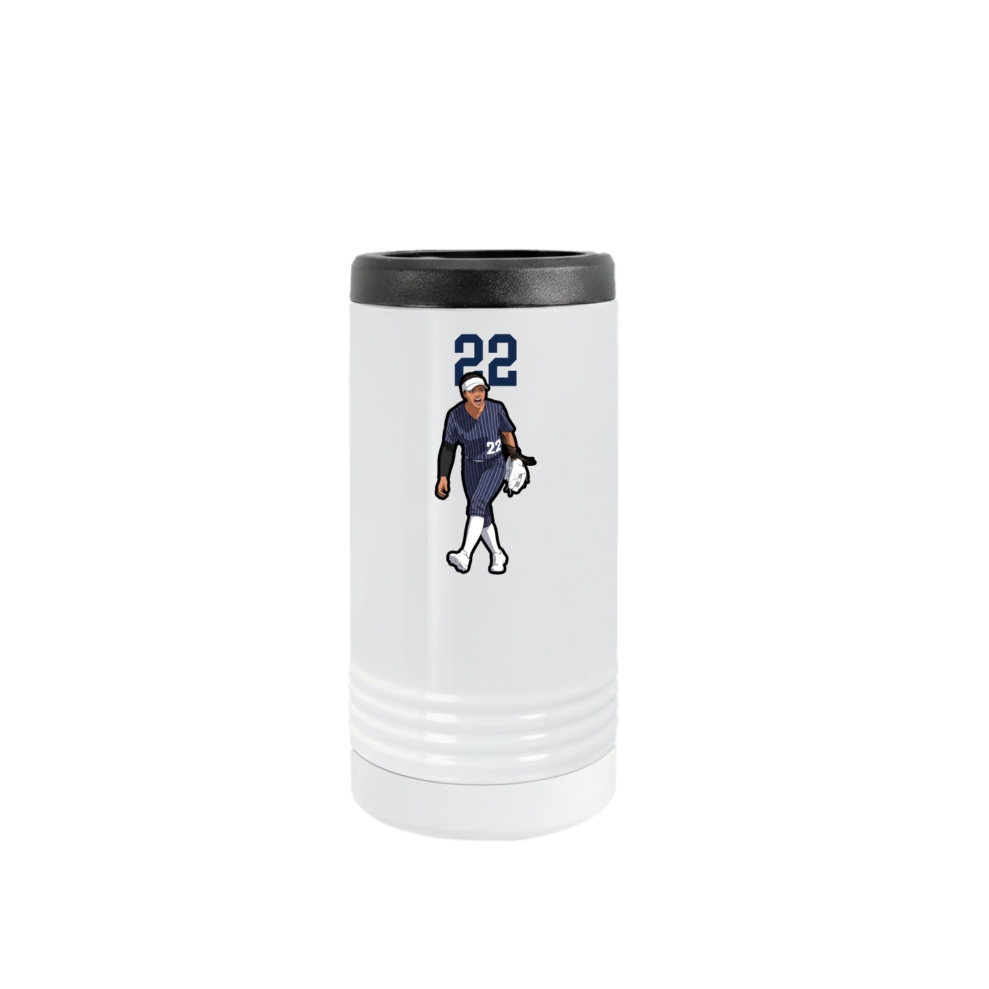 Slim Beverage Holder — Number Top in White