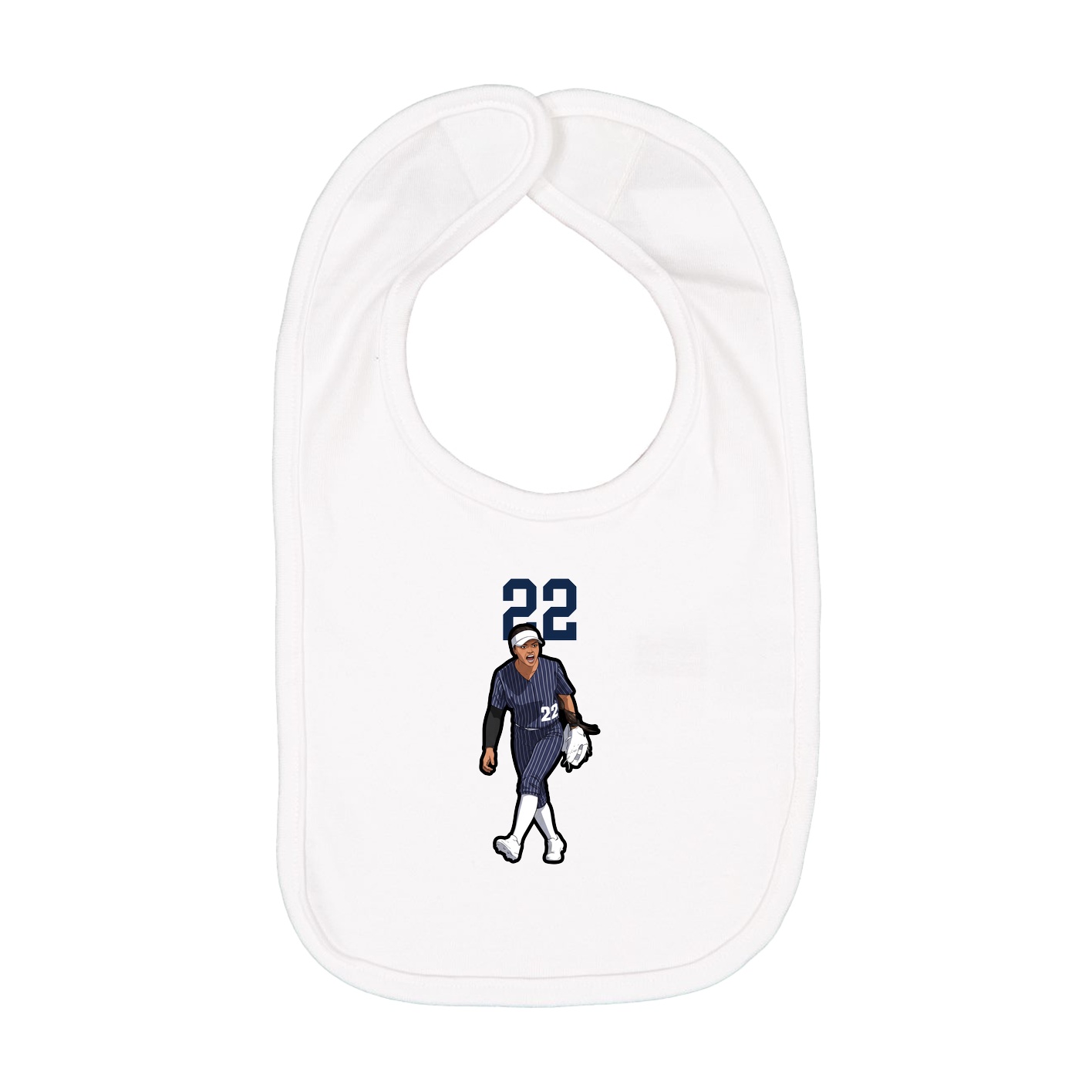 Infant Bib — Number Top in White