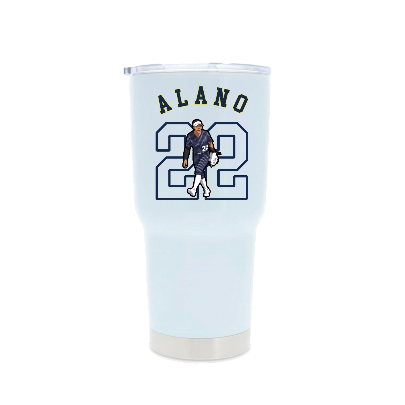30oz Stainless Steel Tumbler — Shirsey Arch in White