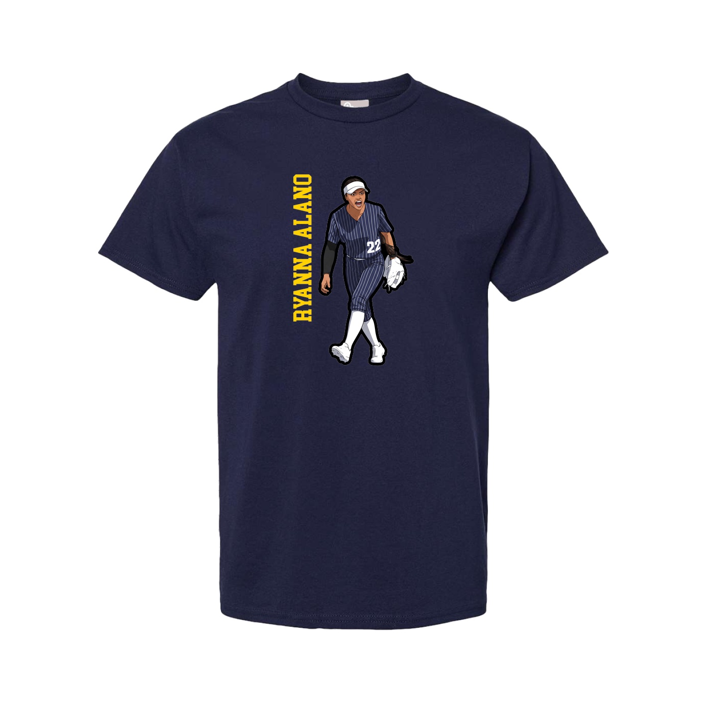 Youth Tee — Name Vertical in Navy