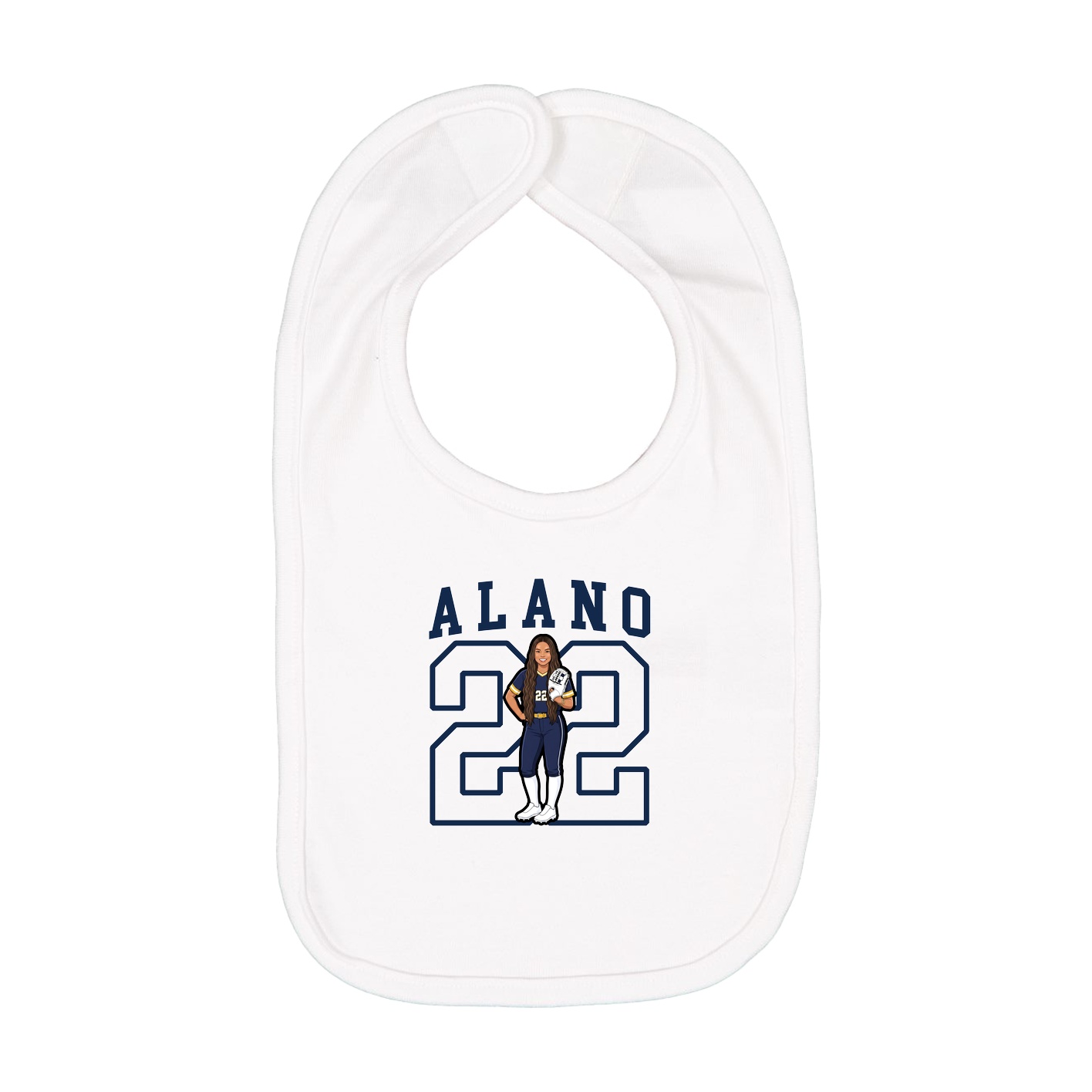 Infant Bib — Shirsey in White
