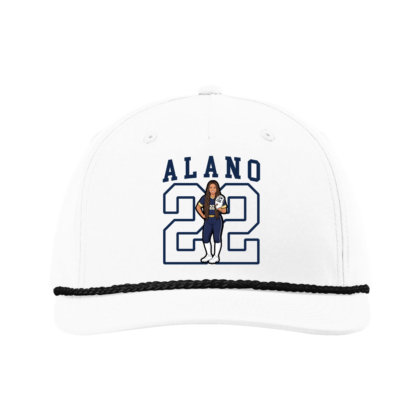 Five-Panel Classic Rope Cap — Shirsey in White