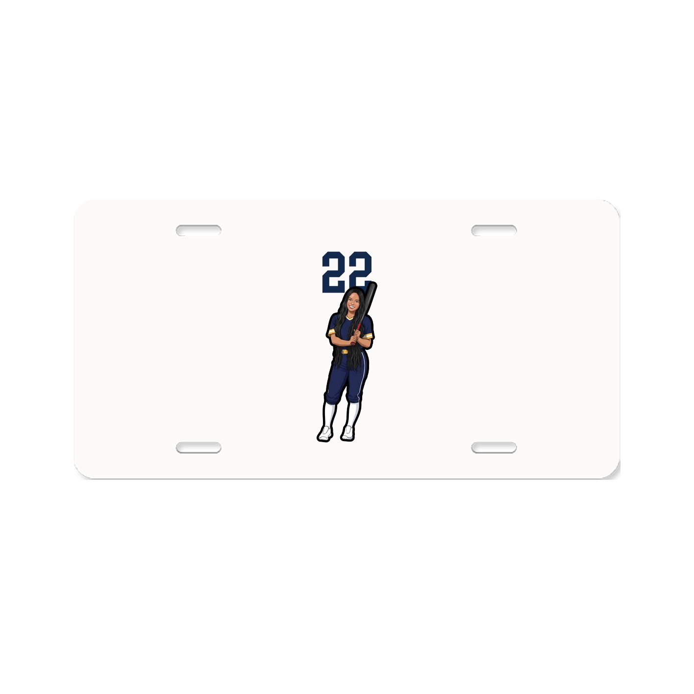 License Plate — Number Top in Classic
