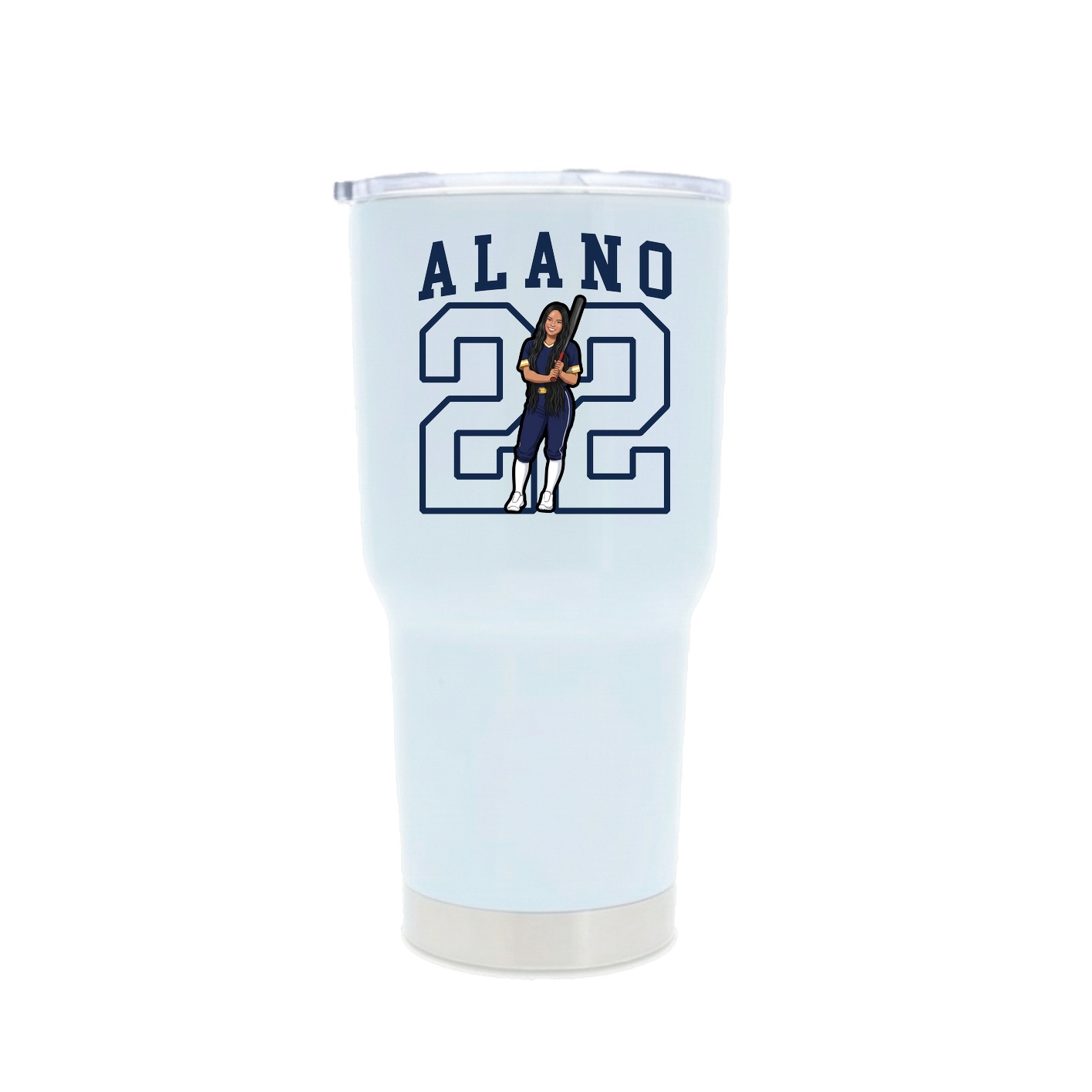 30oz Stainless Steel Tumbler — Shirsey in White