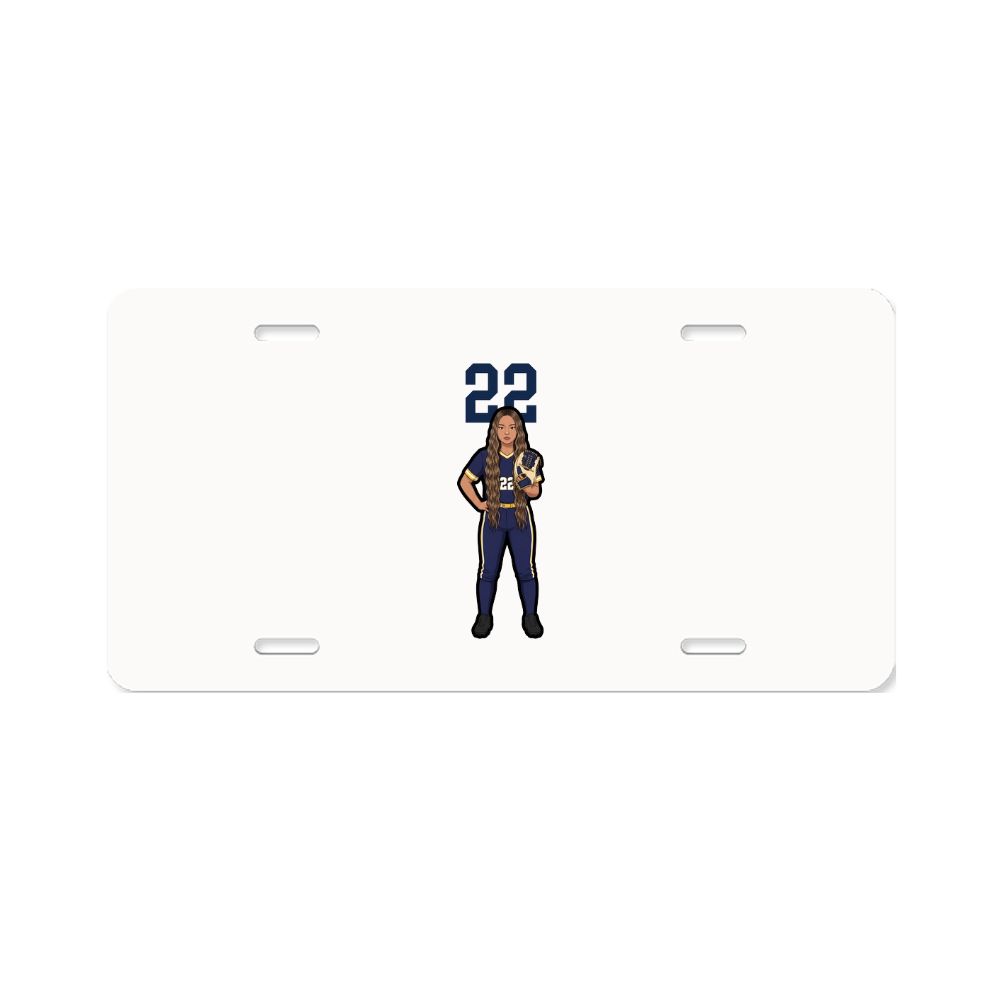License Plate — Number Top in Classic