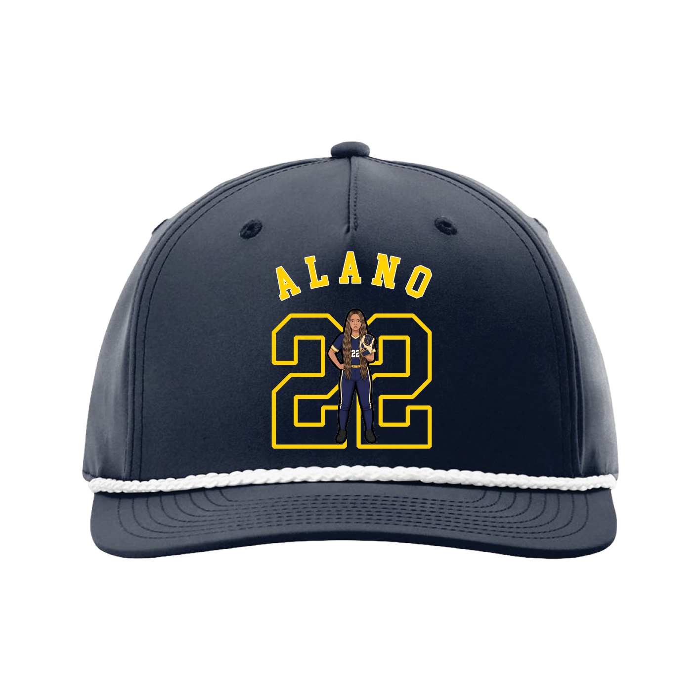 Five-Panel Classic Rope Cap — Shirsey Arch in Navy