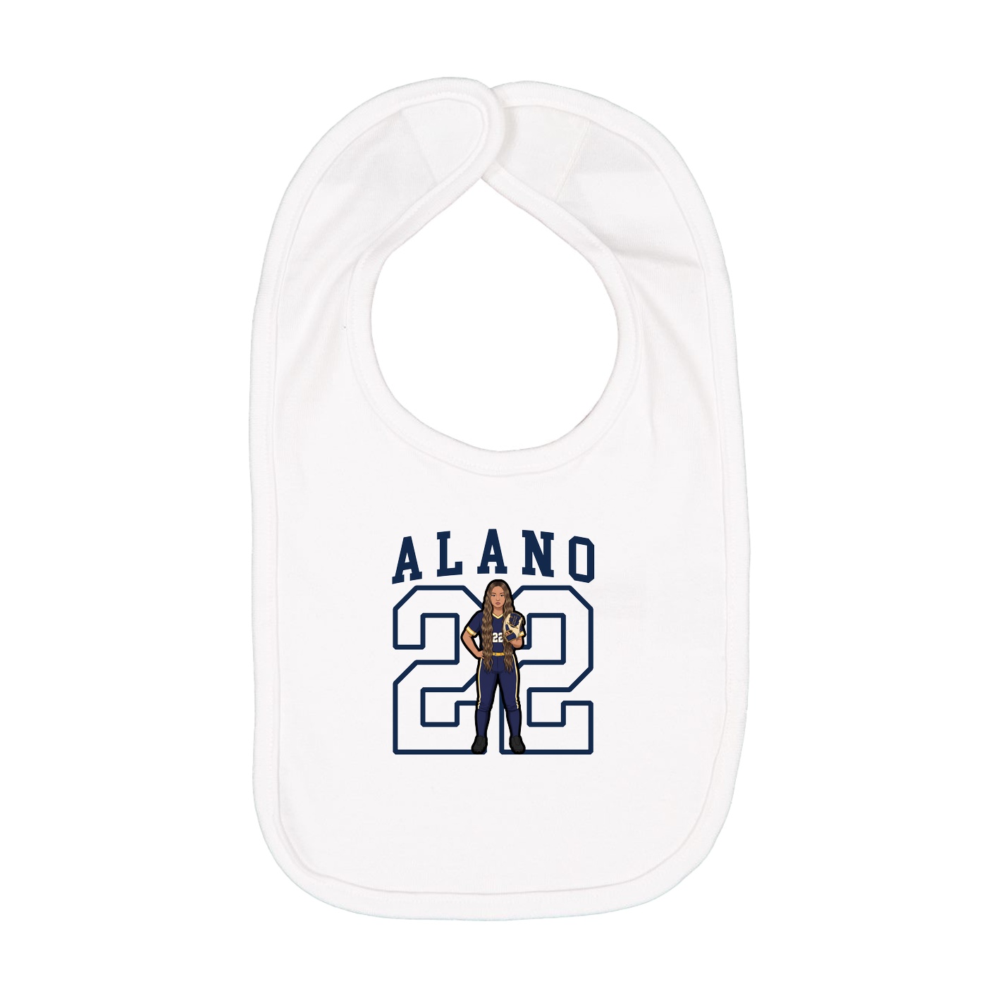 Infant Bib — Shirsey in White