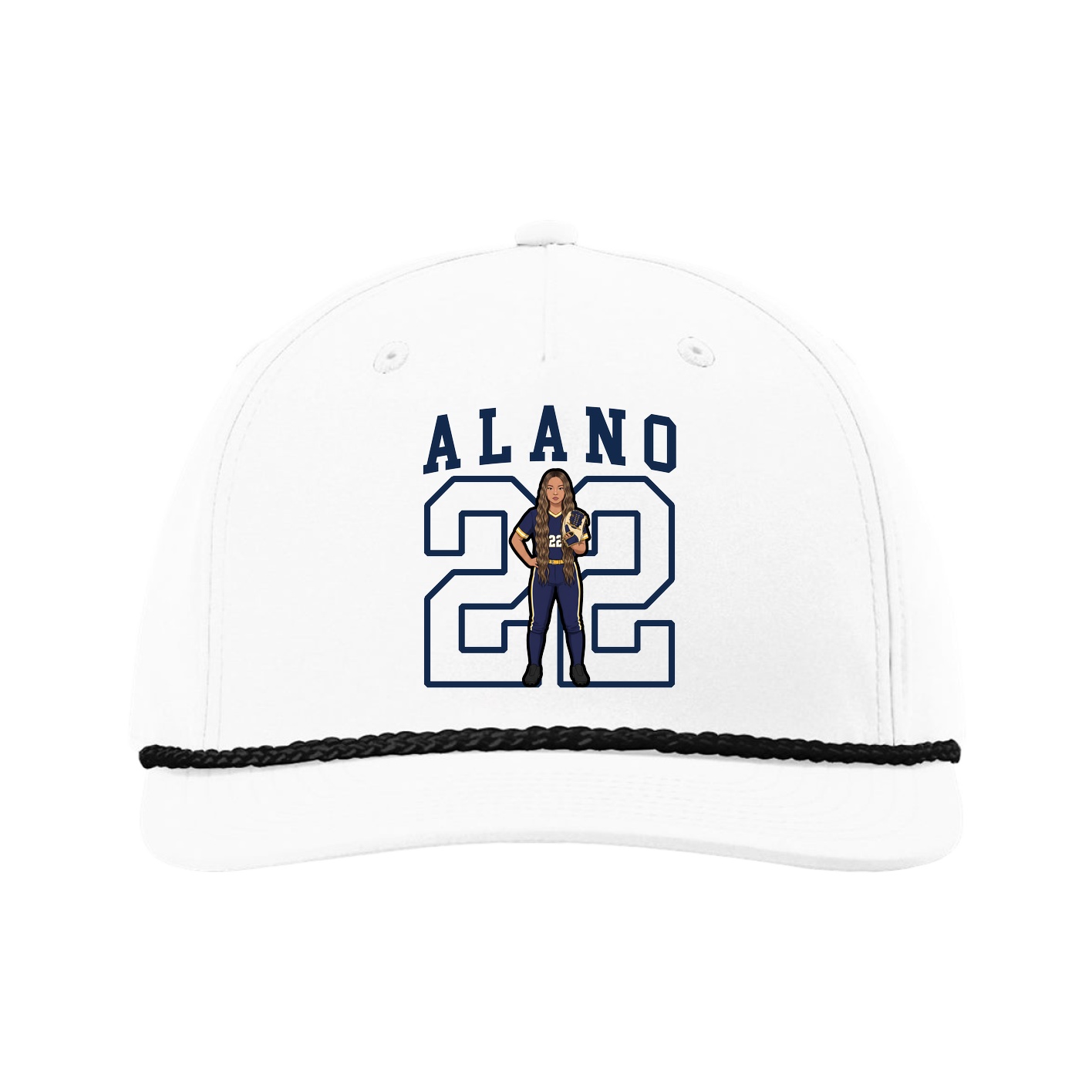 Five-Panel Classic Rope Cap — Shirsey in White