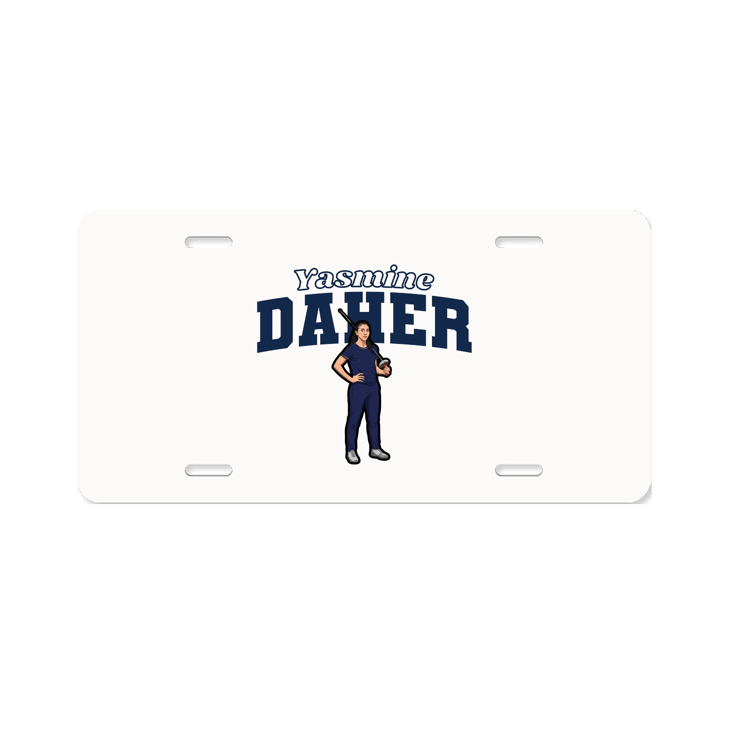 License Plate — Name Arch in Classic
