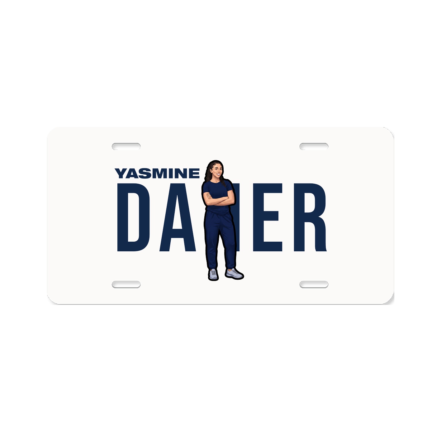 License Plate — Player Name in Classic