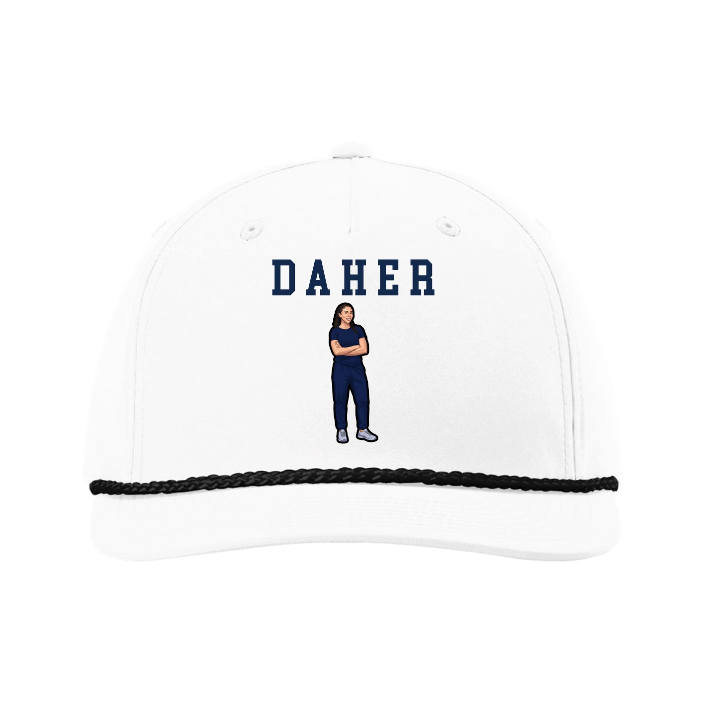 Five-Panel Classic Rope Cap — Shirsey in White