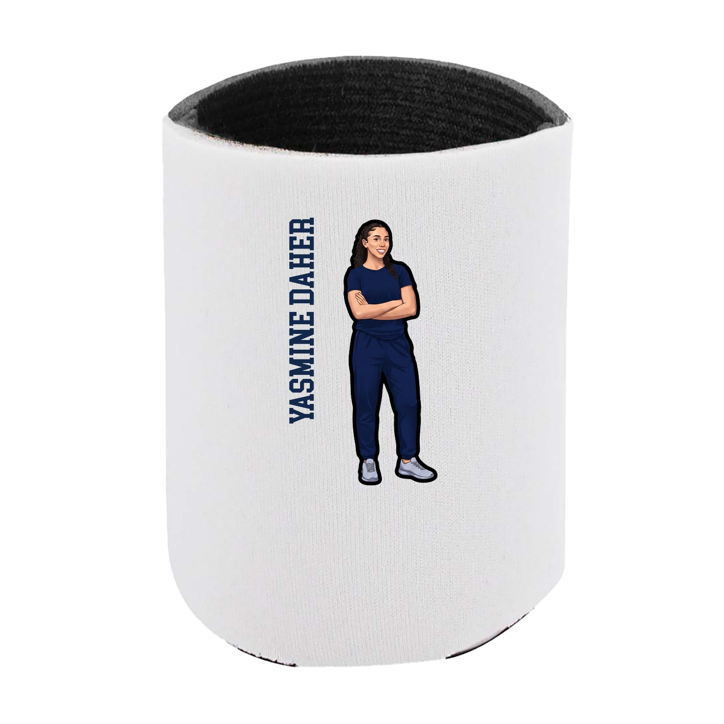 Can Holder — Name Vertical in White