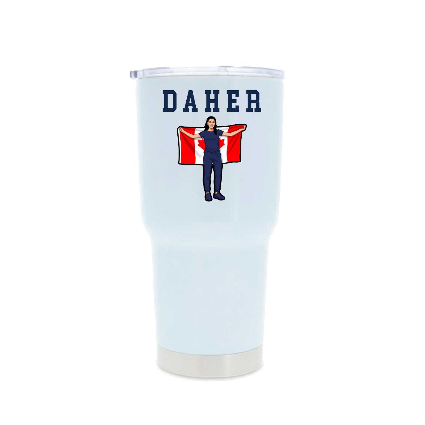 30oz Stainless Steel Tumbler — Shirsey in White