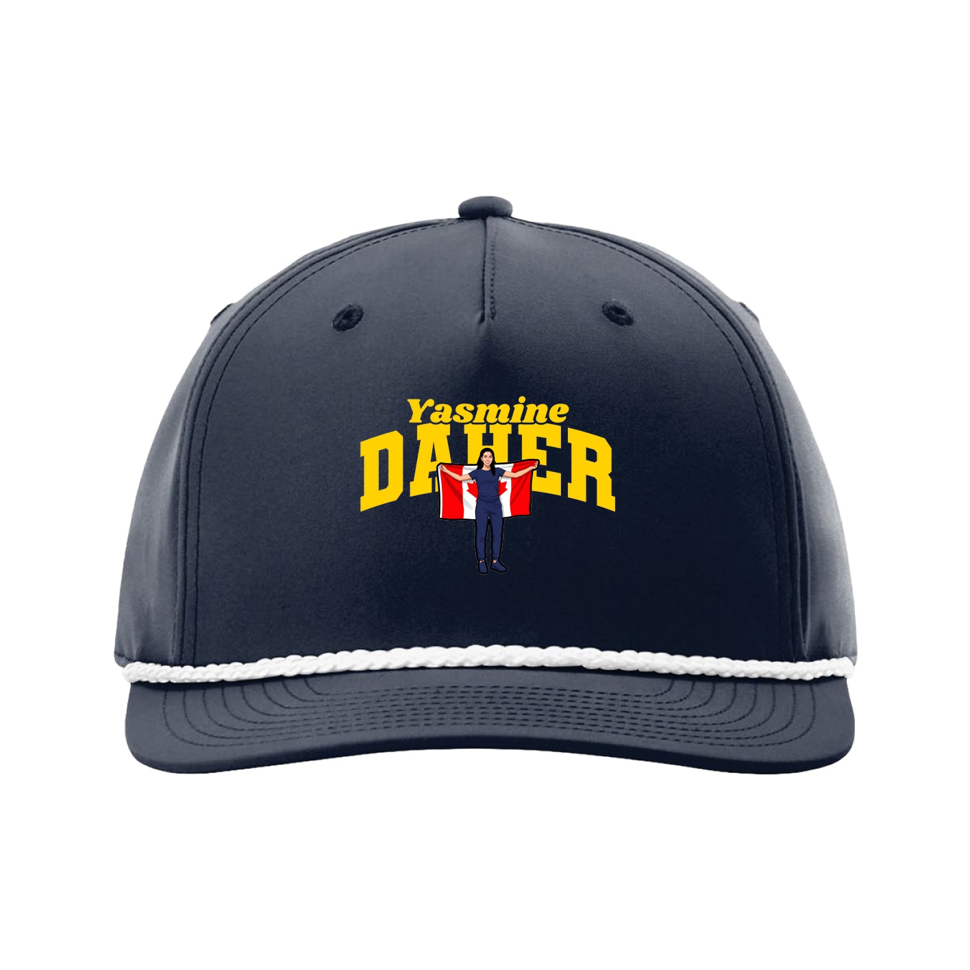 Five-Panel Classic Rope Cap — Signature Arch in Navy