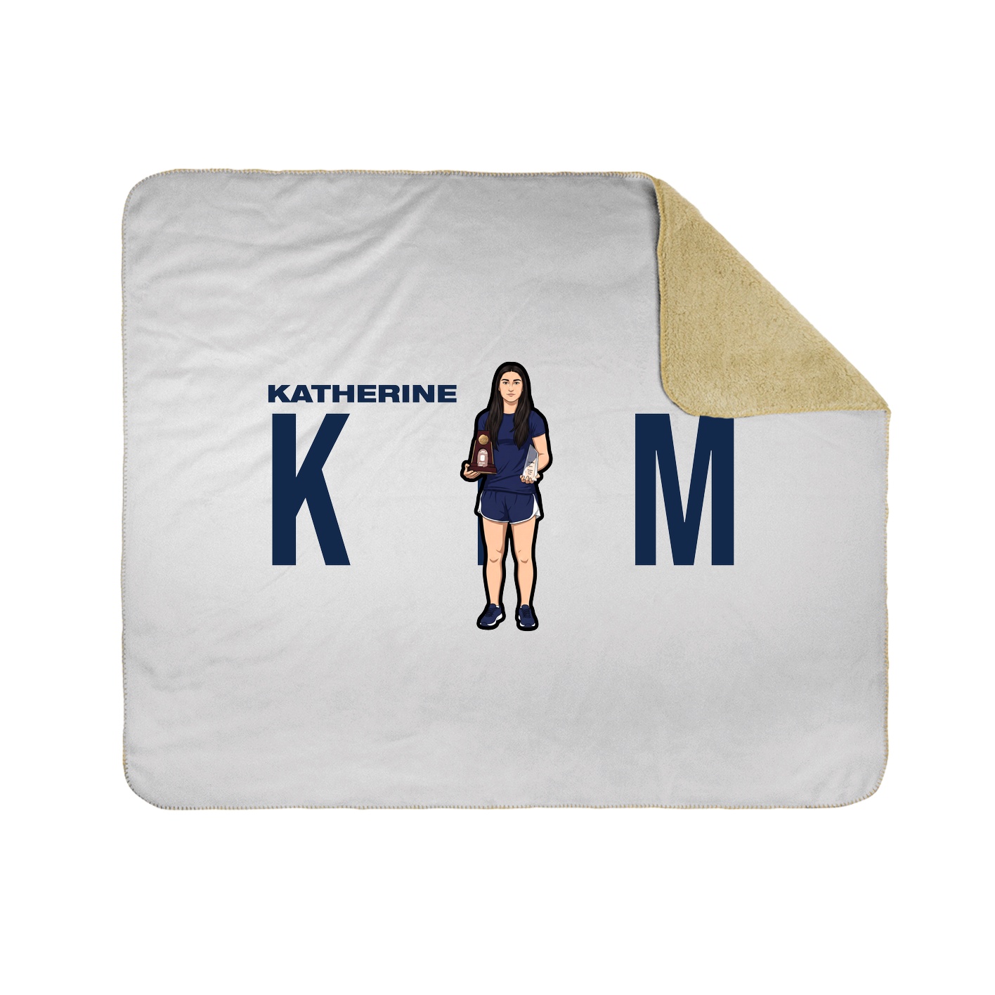 Throw Blanket — Player Name in White