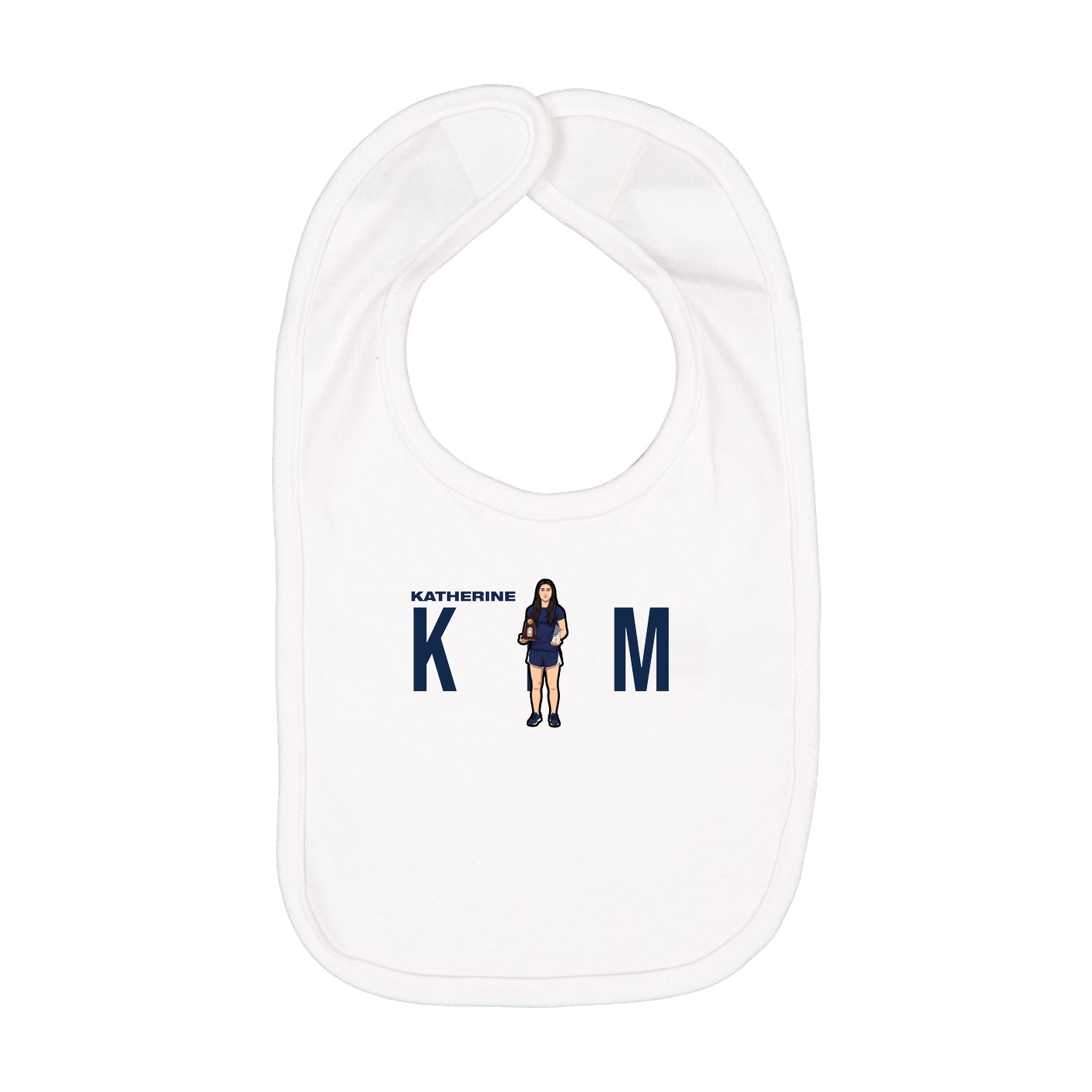 Infant Bib — Player Name in White
