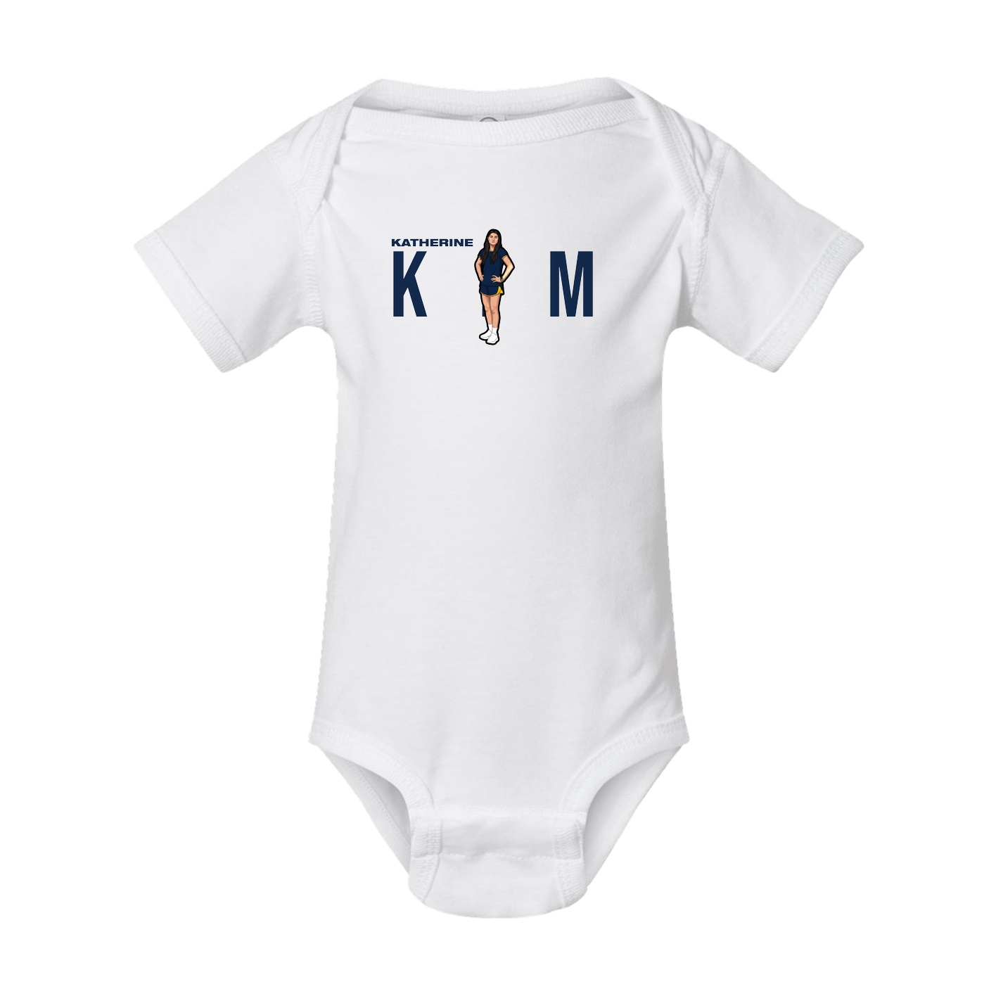 Baby Onesie — Player Name in White