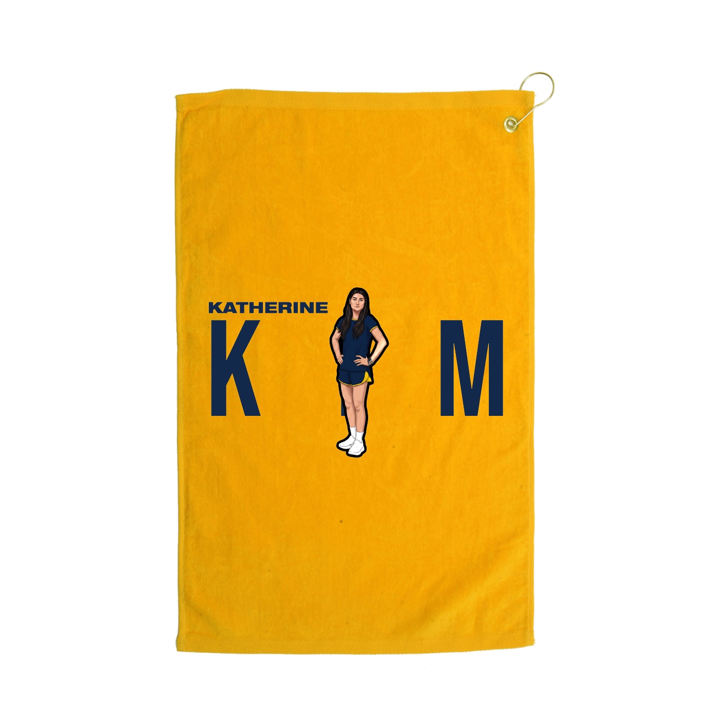 Golf Towel — Player Name in Gold
