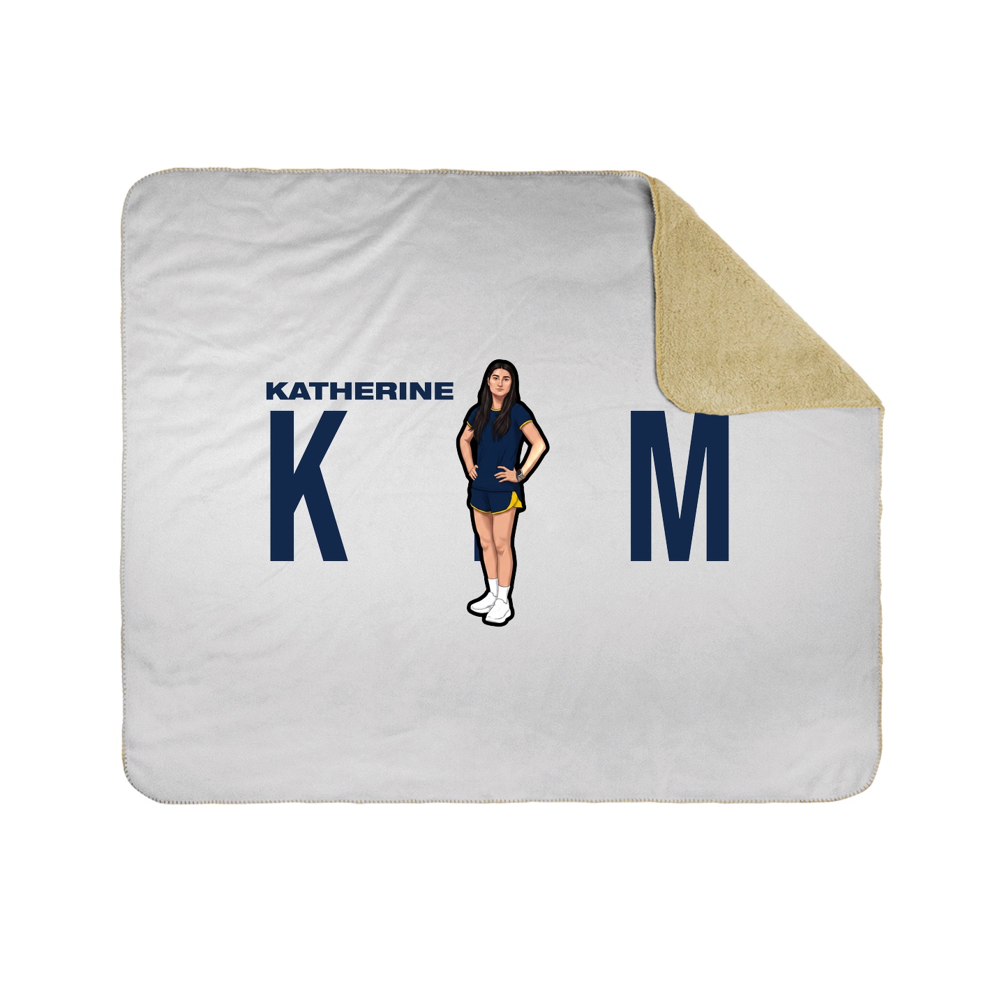 Throw Blanket — Player Name in White