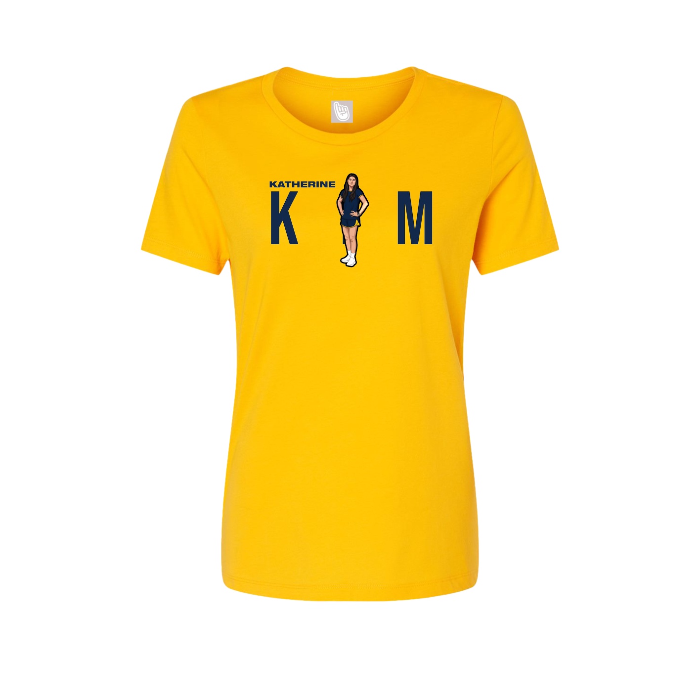 Fitted Women's Tee — Player Name in Gold