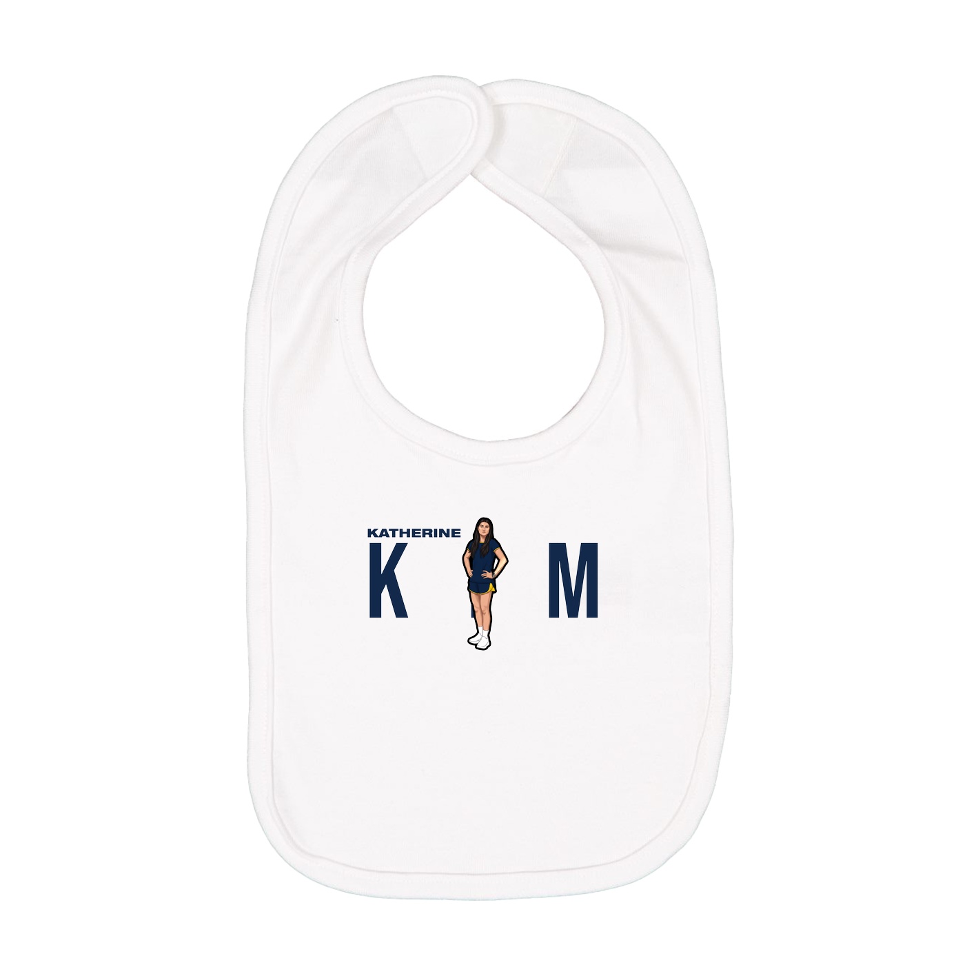 Infant Bib — Player Name in White