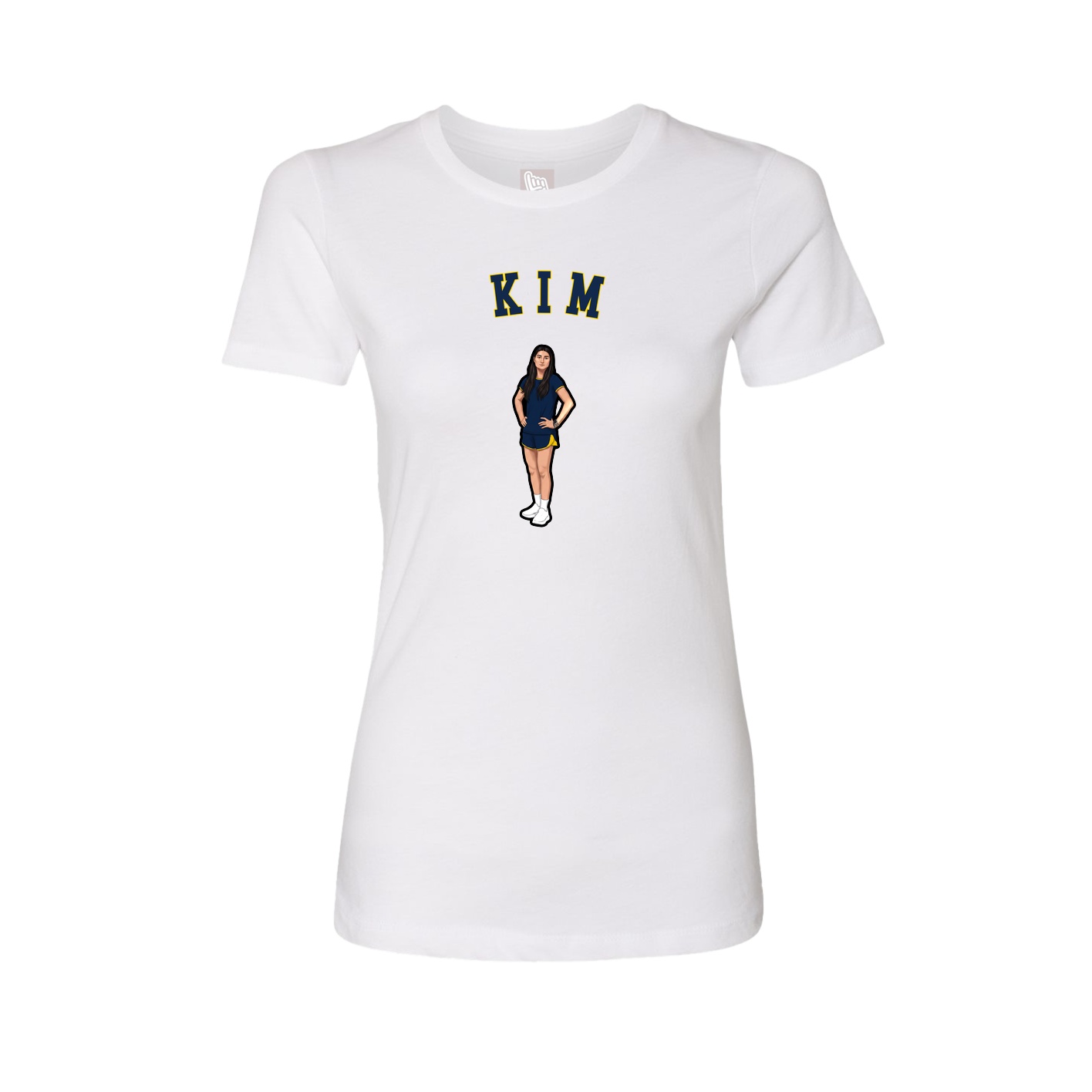 Fitted Women's Tee — Shirsey Arch in White