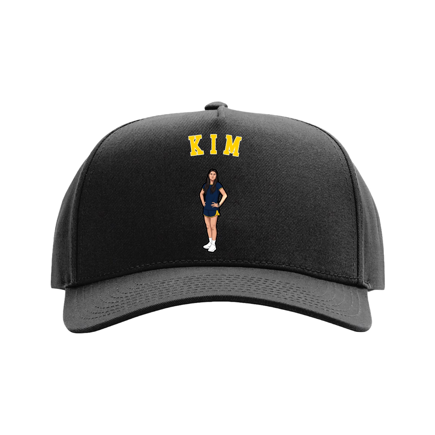 Full Fabric Five-Panel Champ Cap — Shirsey Arch in Black